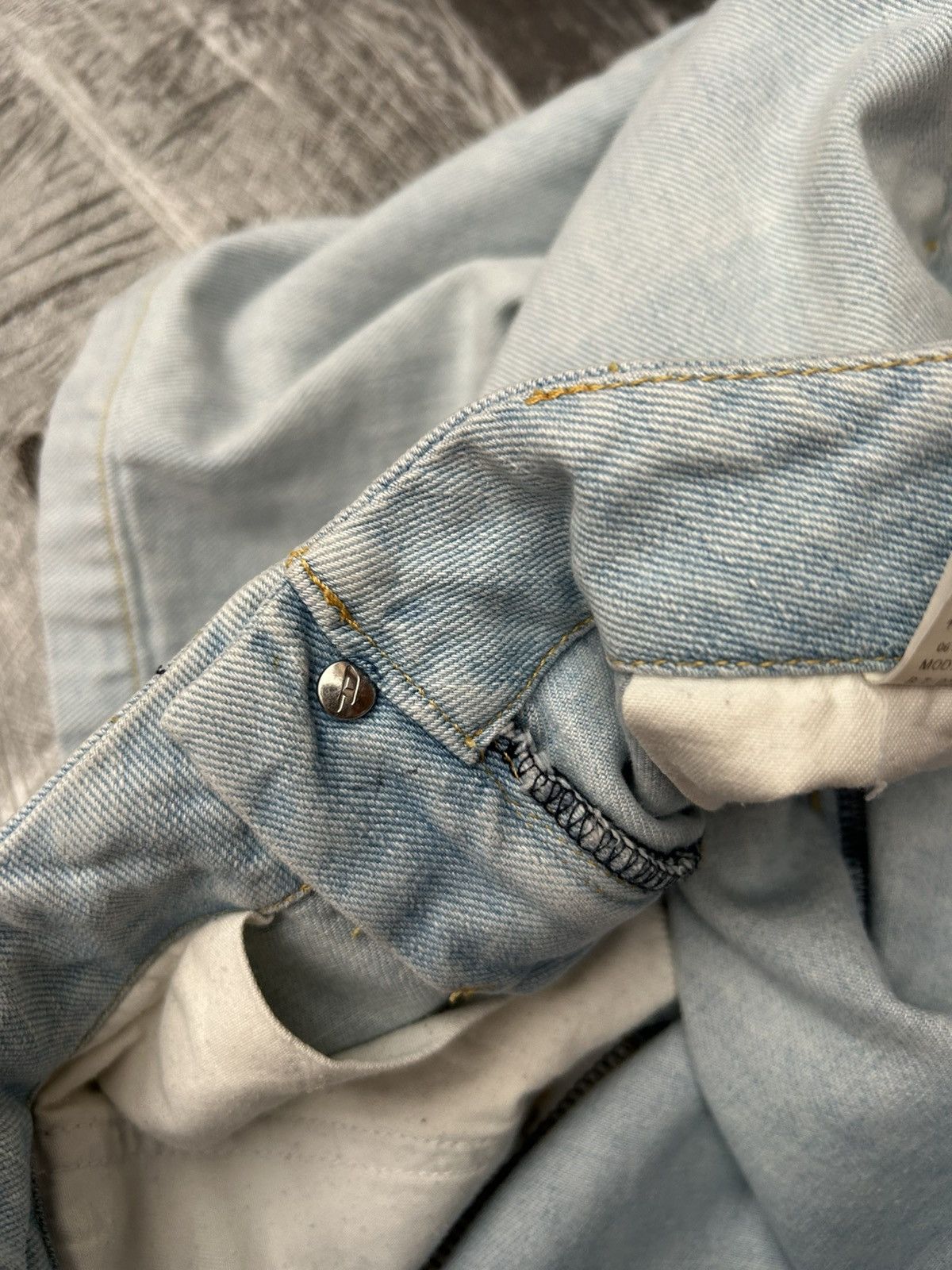 Diesel × Vintage Vintage Y2k Diesel Washed Blue Denim Skirt Knee Lenght Size 27" / US 4 / IT 40 - 5 Thumbnail