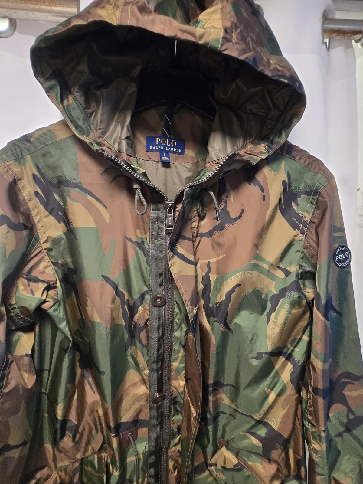 Polo Ralph Lauren Polo Ralph Lauren Hooded Army Camouflage Rain Coat Jacket S Size US S / EU 44-46 / 1 - 8 Thumbnail