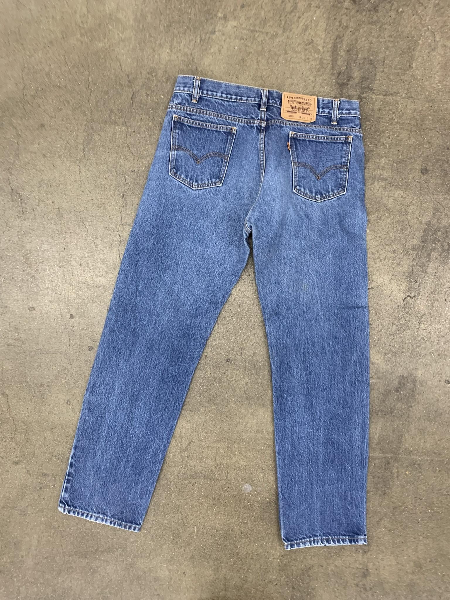 Vintage Levi's 501 Jeans 34x30 Blue Denim Red store Tab Faded Denim Grunge Style Vintage Denim Unisex Jeans