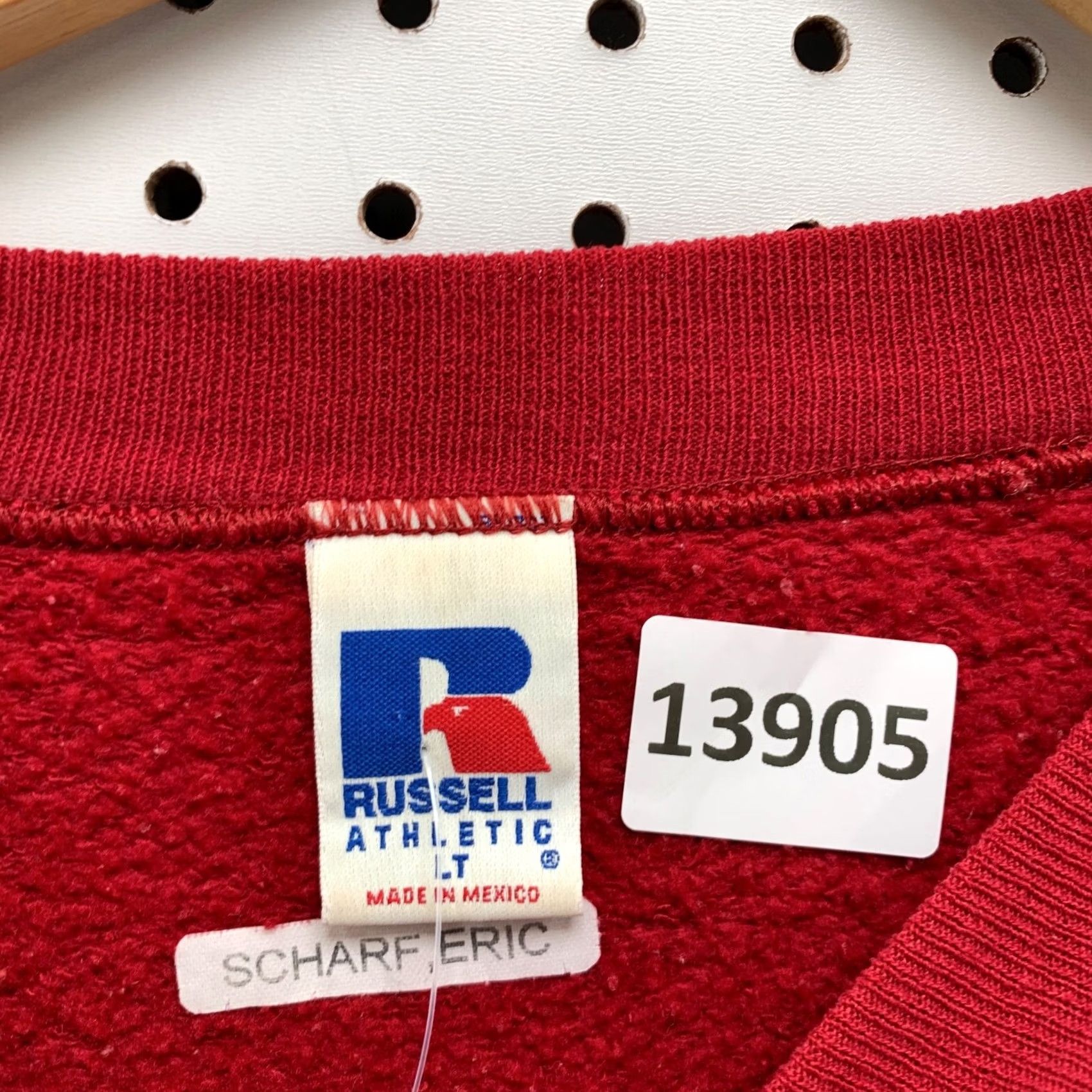 Russell Athletic VINTAGE Russell Athletic Sweatshirt Mens Large Tall LT Red Fleece Crewneck Sports 90s Men Größen? Size US L / EU 52-54 / 3 - 3 Thumbnail