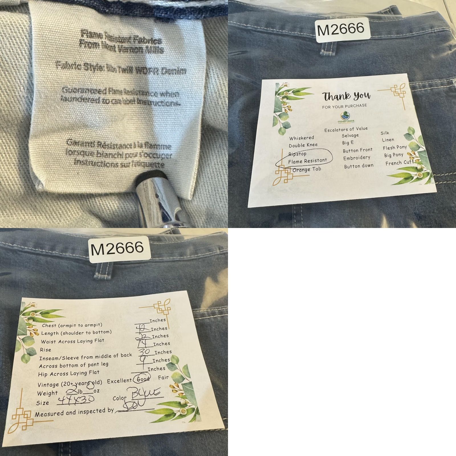Carhartt VINTAGE Carhartt FR Work Jeans Mens 44x30 CAT2 Arc Flash Denim Workwear (44x30) Size US 44 / EU 60 - 9 Thumbnail
