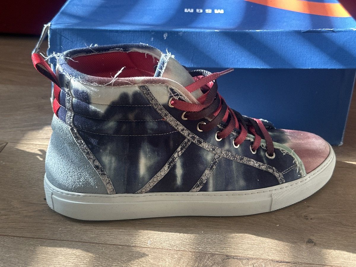 MSGM MSGM Canvas High Top Sneakers Size US 10 / EU 43 - 4 Thumbnail