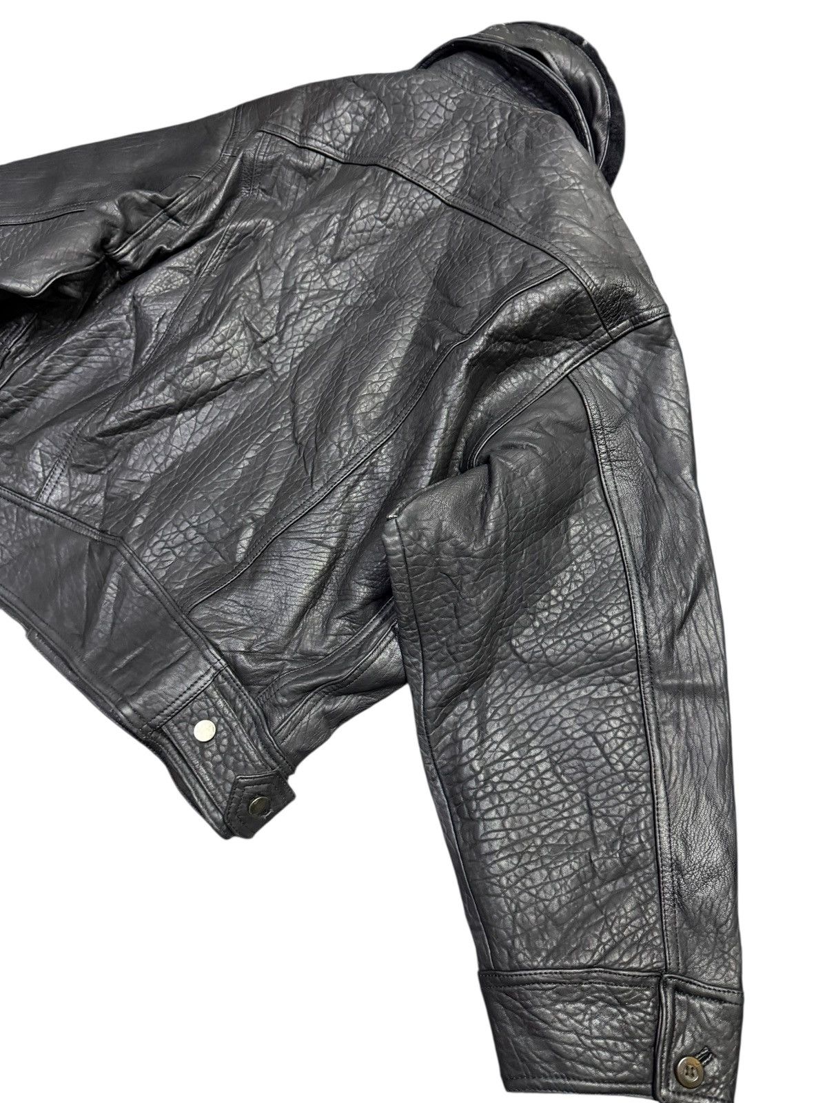 Gemma.H Uomo Vintage 80s Pure Sheepskin Leather Uno Uomo Biker Jacket Size US L / EU 52-54 / 3 - 6 Thumbnail