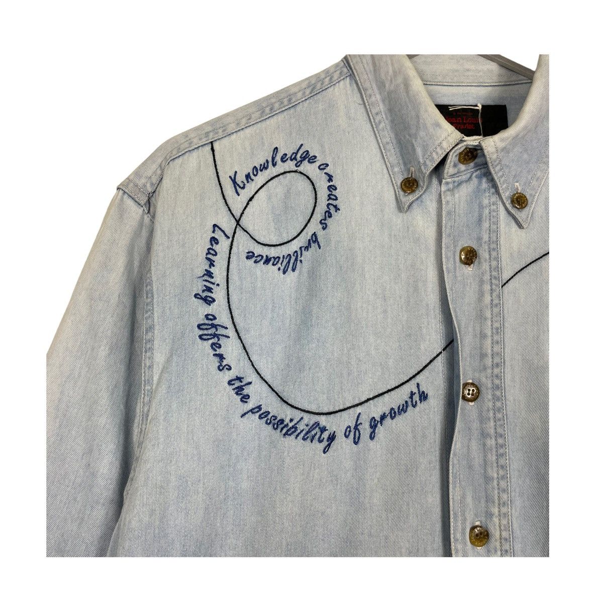 Japanese Brand × Vintage 💥JEAN LOUIS FRADET DENIM SHIRT Size US L / EU 52-54 / 3 - 8 Thumbnail