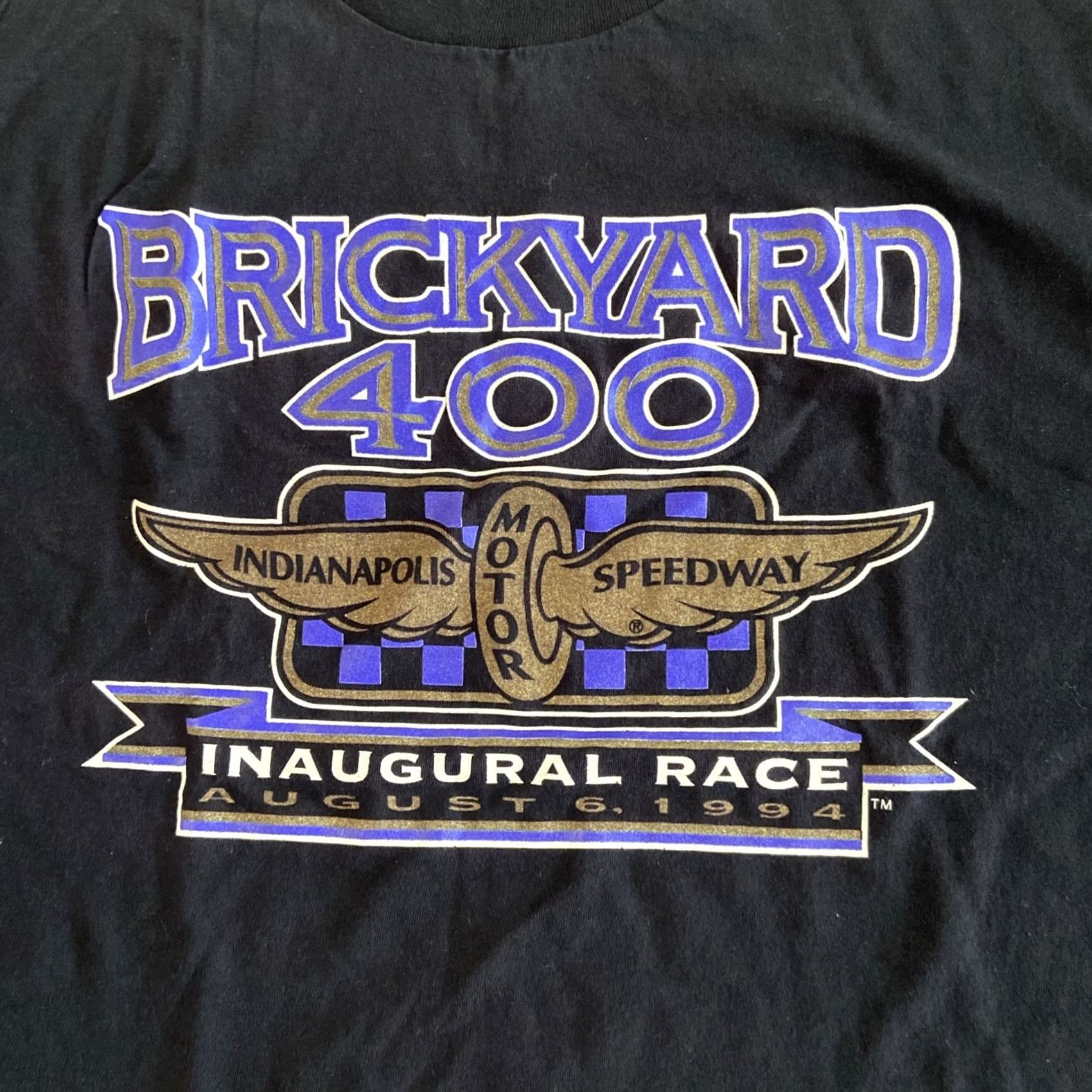 Chase Authentics VINTAGE NASCAR T-Shirt BRICKYARD 400 Inaugural Race 1994 2XL Black Mens Graphic Tee Size US XXL / EU 58 / 5 - 2 Thumbnail
