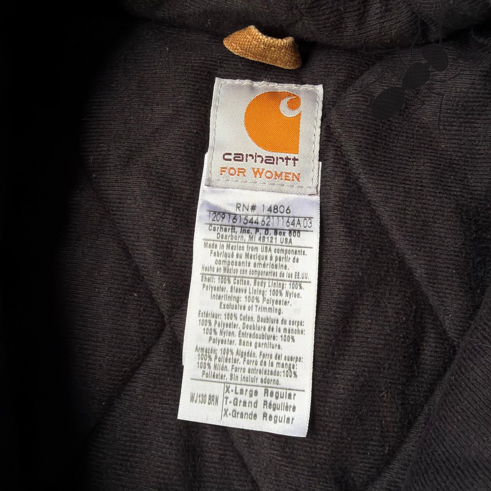 Carhartt × Vintage Carhartt WOMENS WJ130 Brown hooded work wear jacket Size US XL / EU 56 / 4 - 5 Thumbnail
