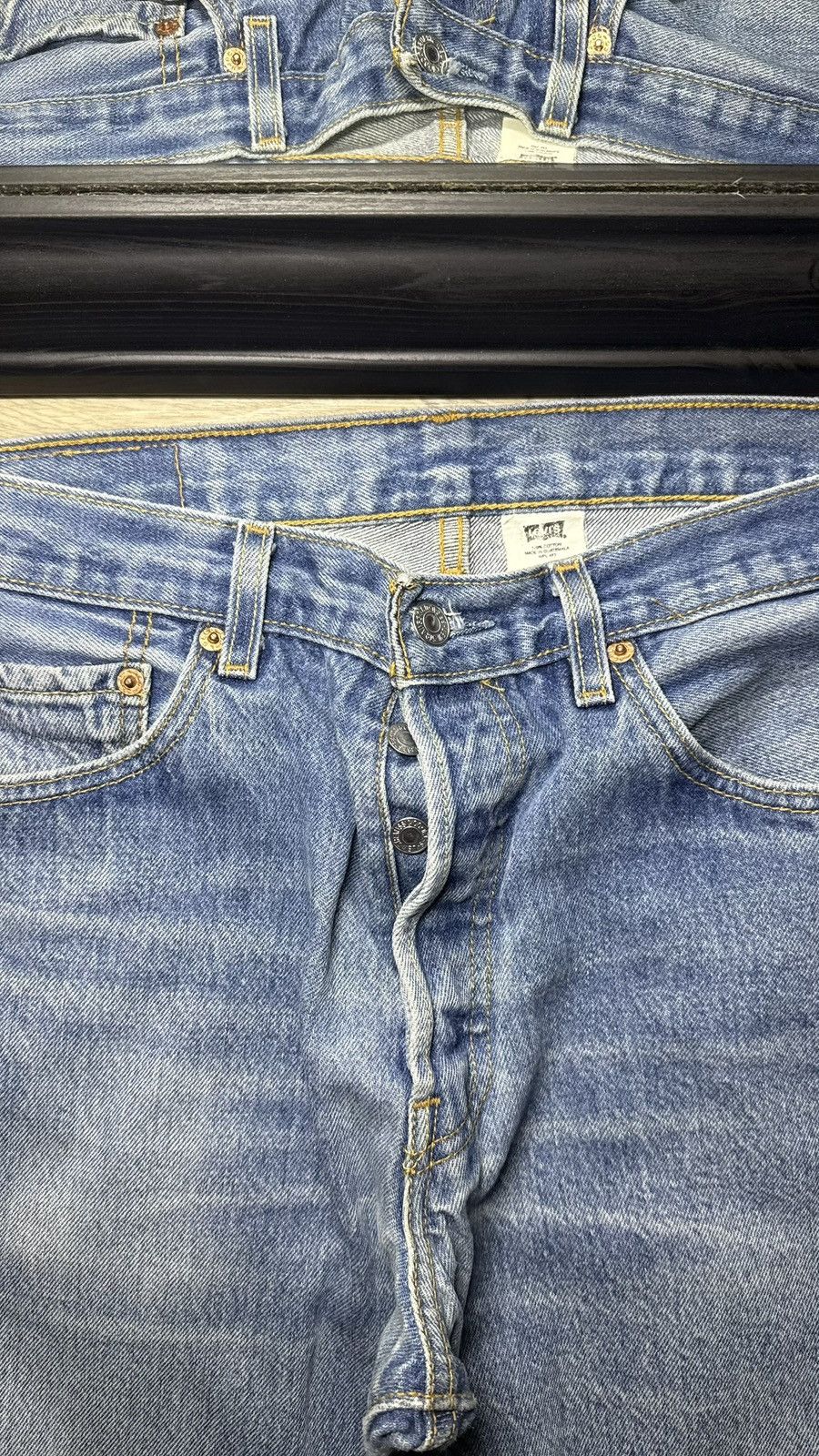 Levi's Vintage 1990s Levi’s 501 XX 34 x 32 Baggy Blue Wash Denim Size US 34 / EU 50 - 4 Thumbnail