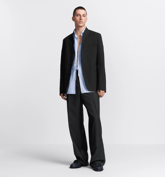 Dior o1w1db10525 493C10 Tailored Wide-Leg Pant in Black Size US 30 / EU 46 - 4 Thumbnail
