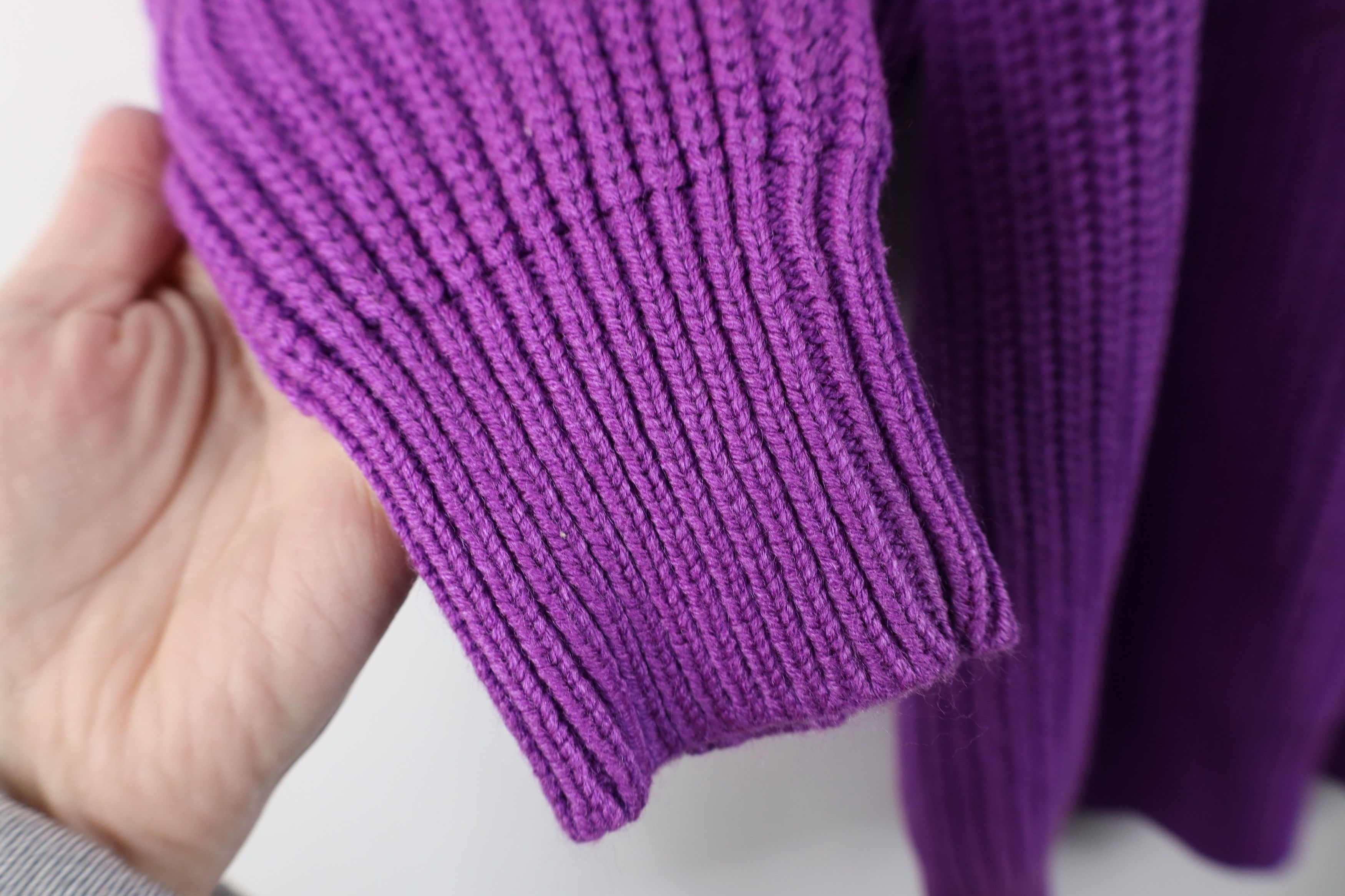 Vintage Vintage 90s Streetwear Blank Chunky Ribbed Knit Sweater Size L / US 10 / IT 46 - 8 Thumbnail
