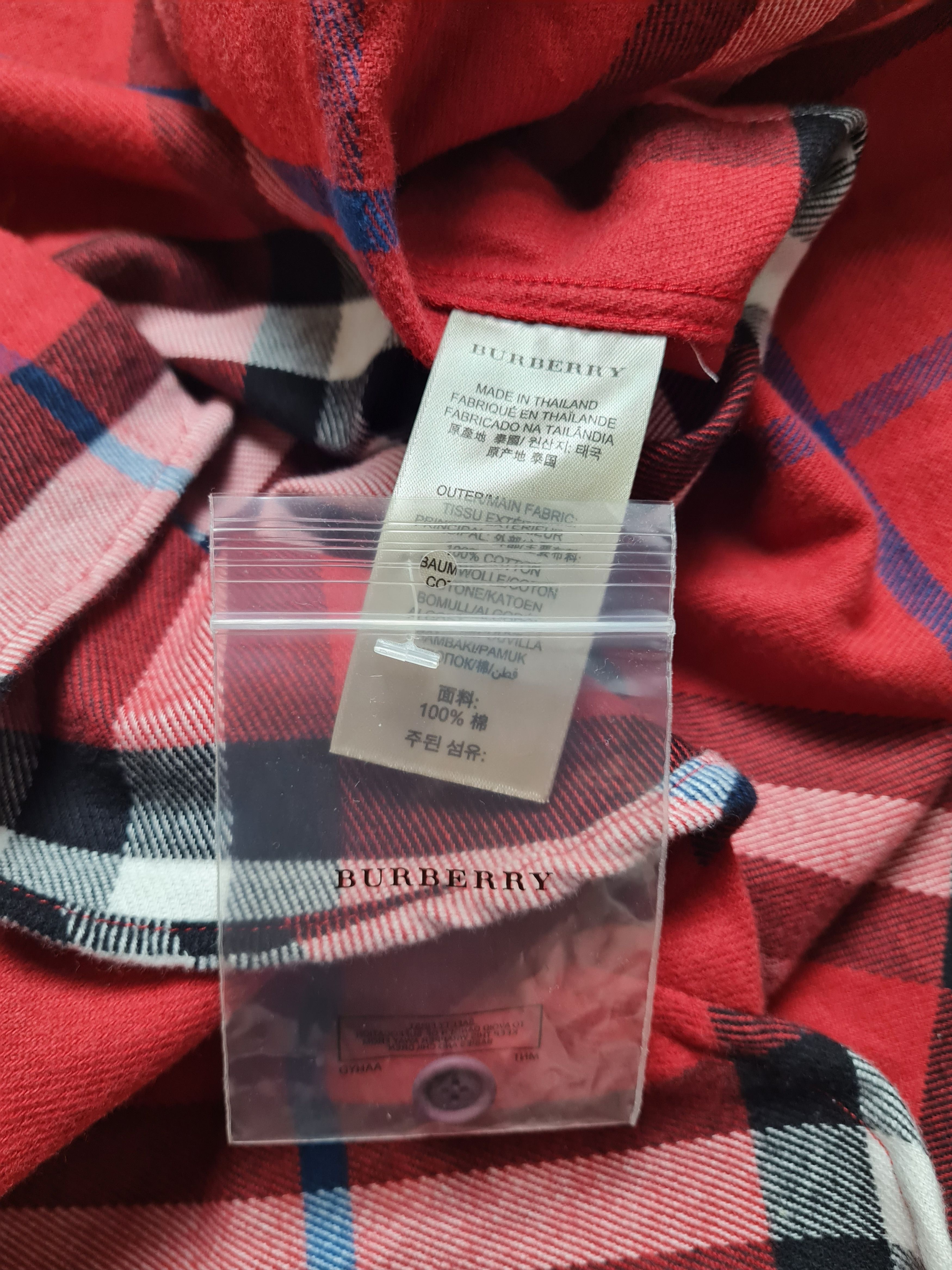 Burberry Burberry Nova Check Flannel Shirt Red Plaid Mens Button Up Size US M / EU 48-50 / 2 - 15 Thumbnail