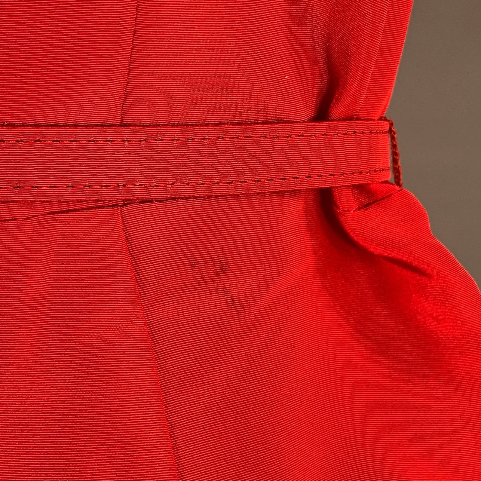 Oscar De La Renta Red Silk Taffeta One Shoulder Knee Length Cocktail Dress Size M / US 6-8 / IT 42-44 - 5 Thumbnail