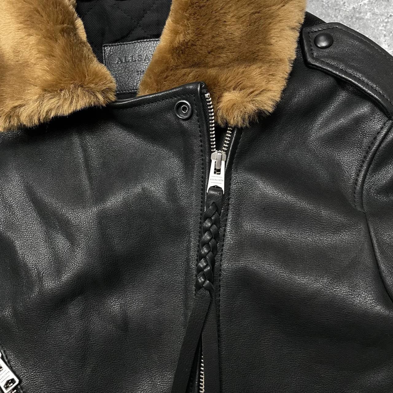 Allsaints Allsaints Sherwood Biker Leather Black Women’s Jacket Size S / US 4 / IT 40 - 6 Thumbnail