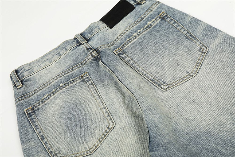 Jean Men's loose casual gradient distressed punk washed jeans Size US 32 / EU 48 - 5 Thumbnail