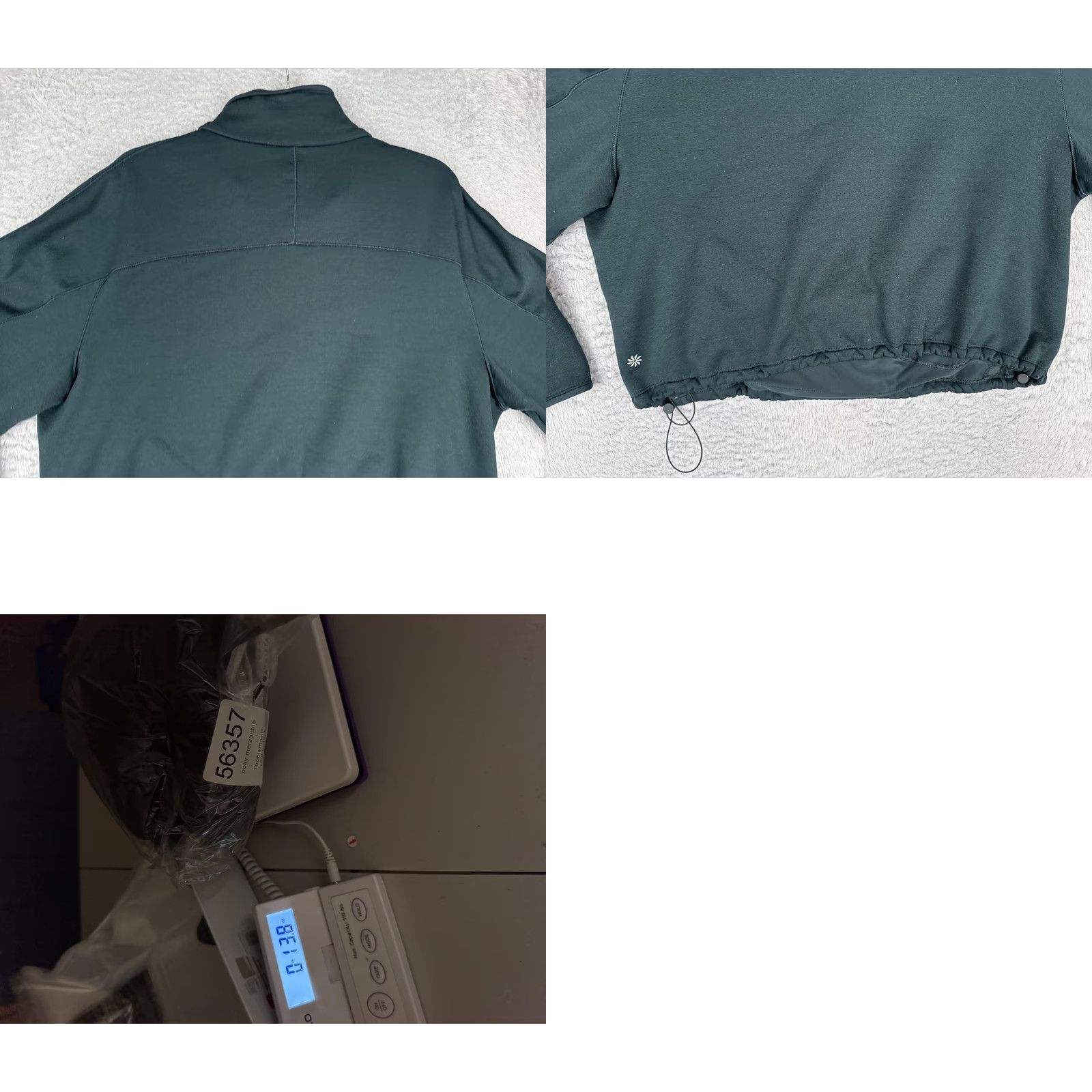 Athleta Athleta Fleece Pullover Womens L Green 1/4 Zip Mock Neck Pockets Sweatshirt Size L / US 10 / IT 46 - 9 Thumbnail