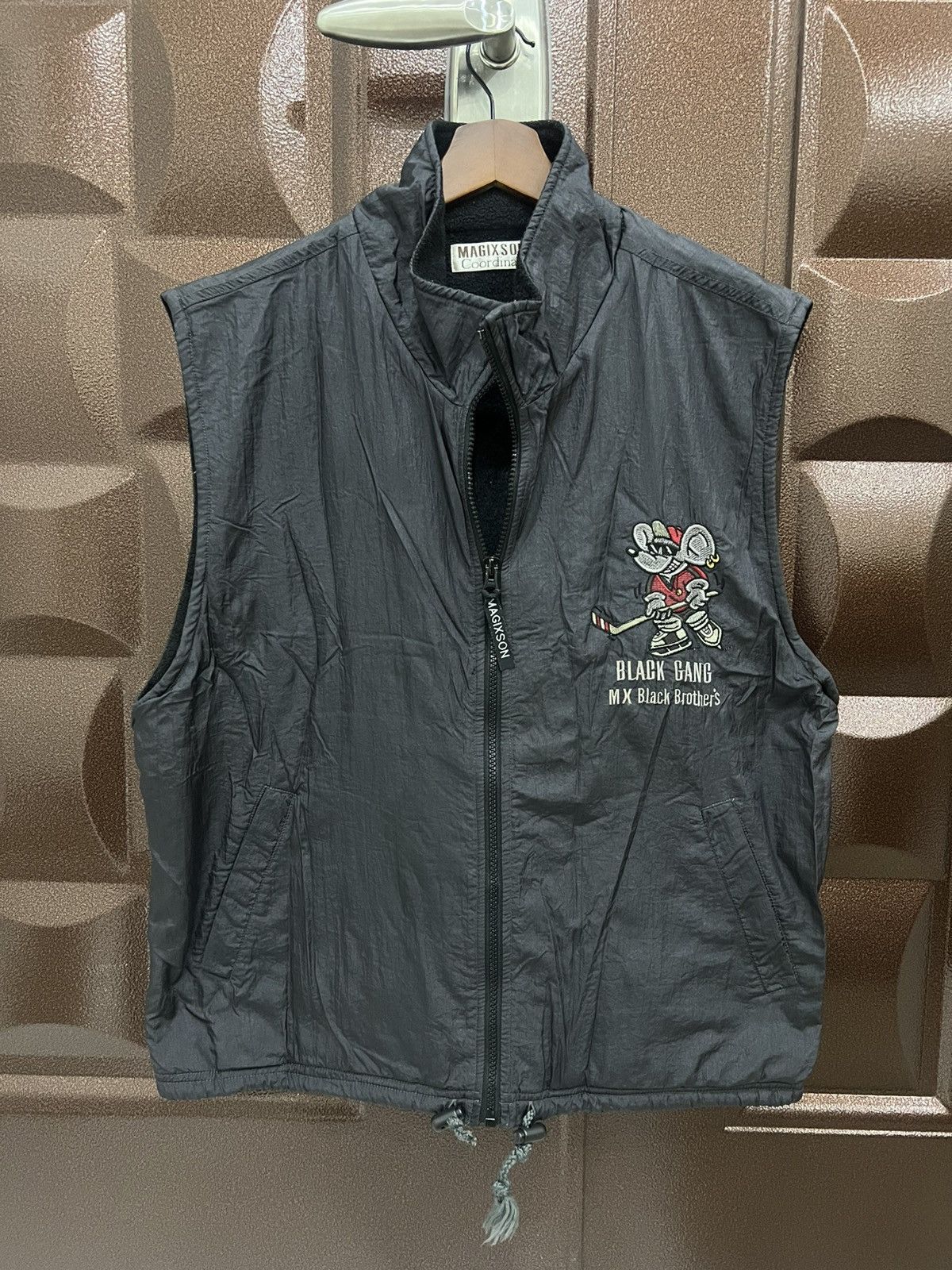 Japanese Brand MAGIXSON Black Gang Hockey Sleeveless Vest Jacket Size US M / EU 48-50 / 2 - 2 Thumbnail