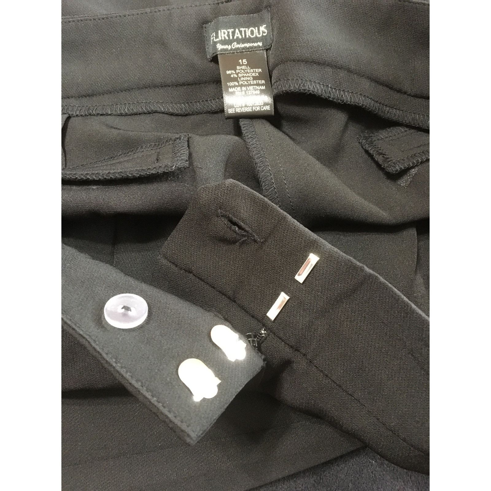 Other NWT Flirtations Size 15 Young Contemporary Black Slacks Size 36" / US 14 / IT 50 - 5 Thumbnail