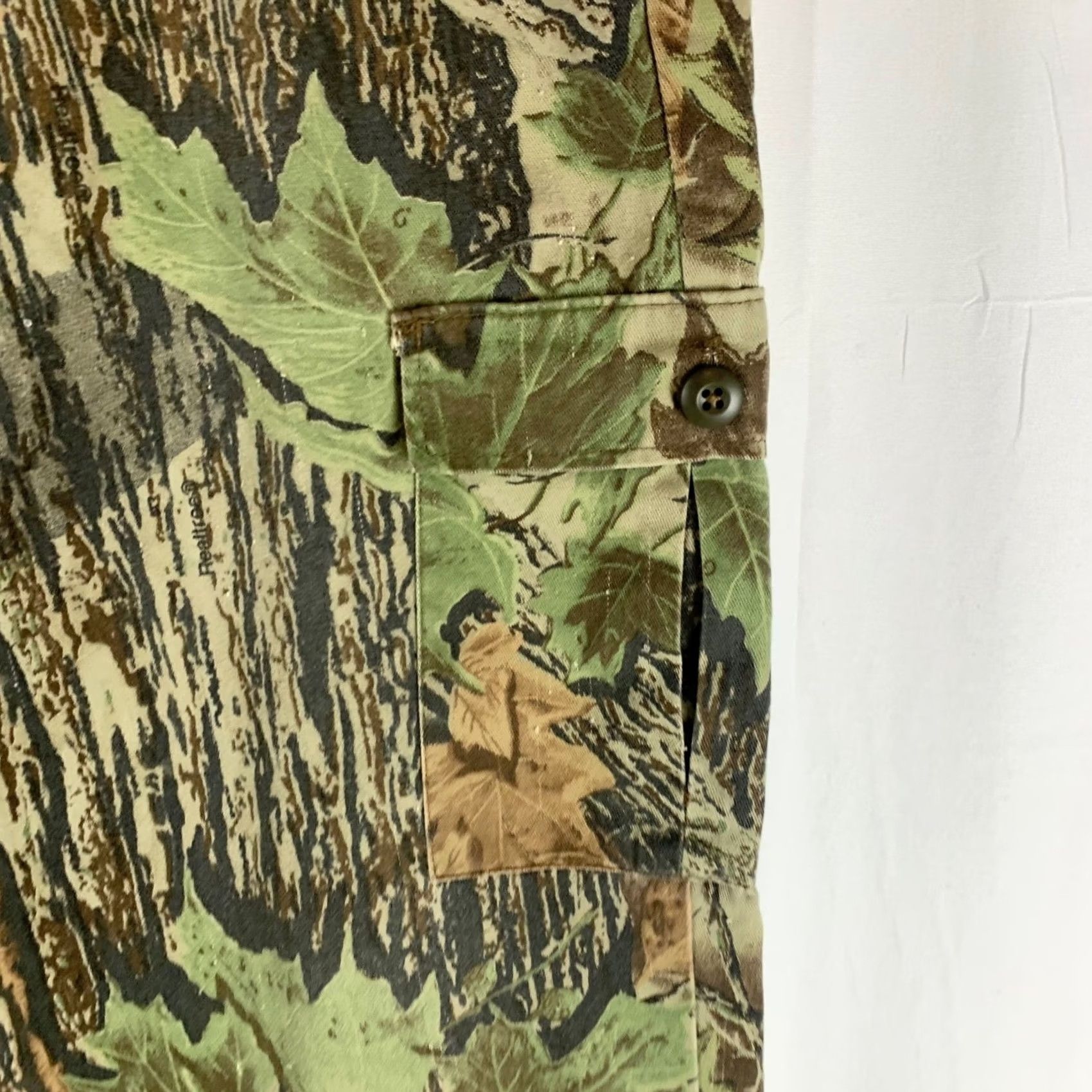 Vintage Ranger Cargo Pants Mens Large Green Realtree Camo Adjustable Waist Utility Pants Mens L Green Camouflage Cargo Pocket Workwear Outdoor Size US 36 / EU 52 - 3 Thumbnail