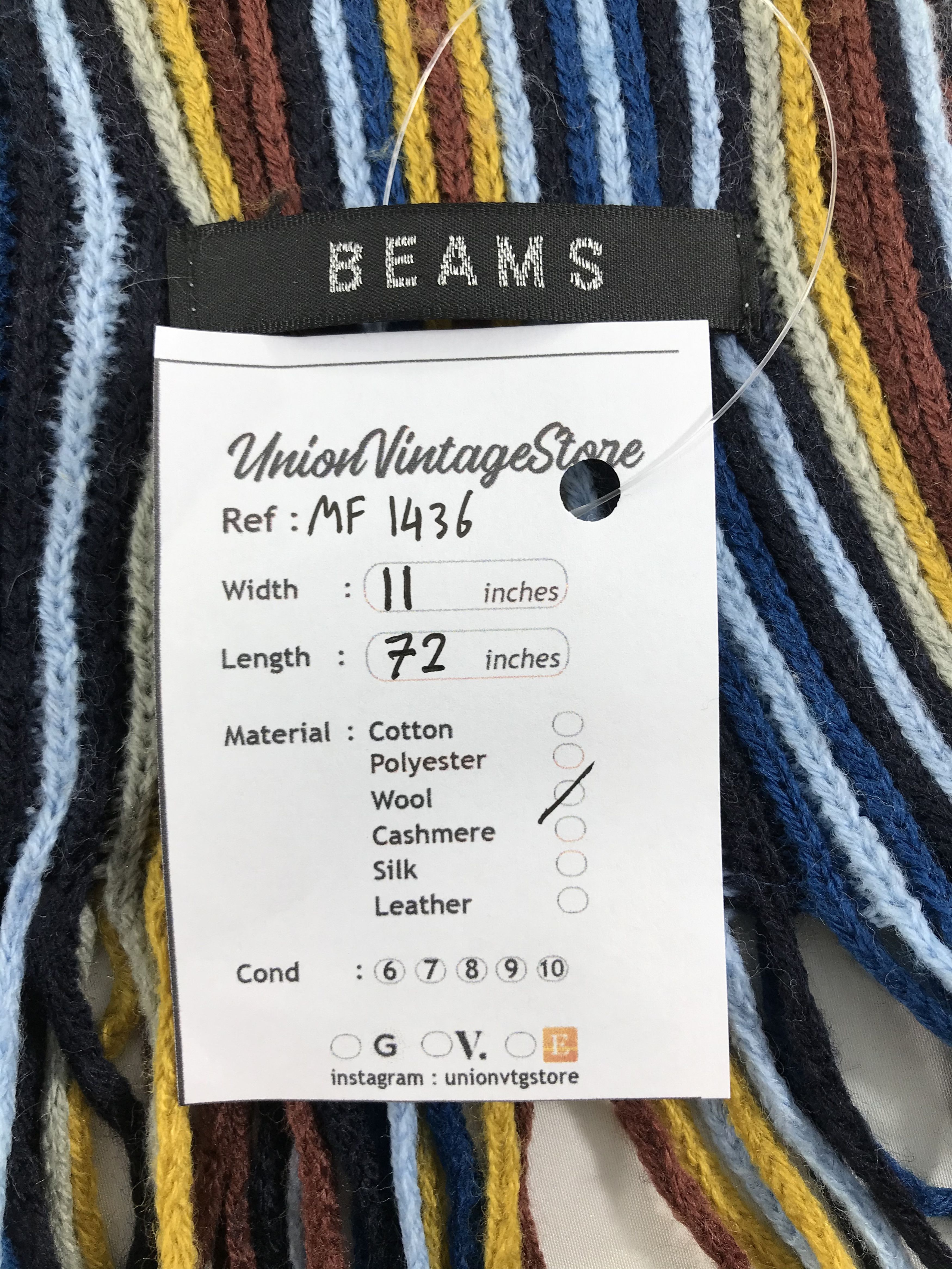 Beams Japan Vintage Beams Scarf/Muffler/Neckwear MF1436 Size ONE SIZE - 5 Thumbnail