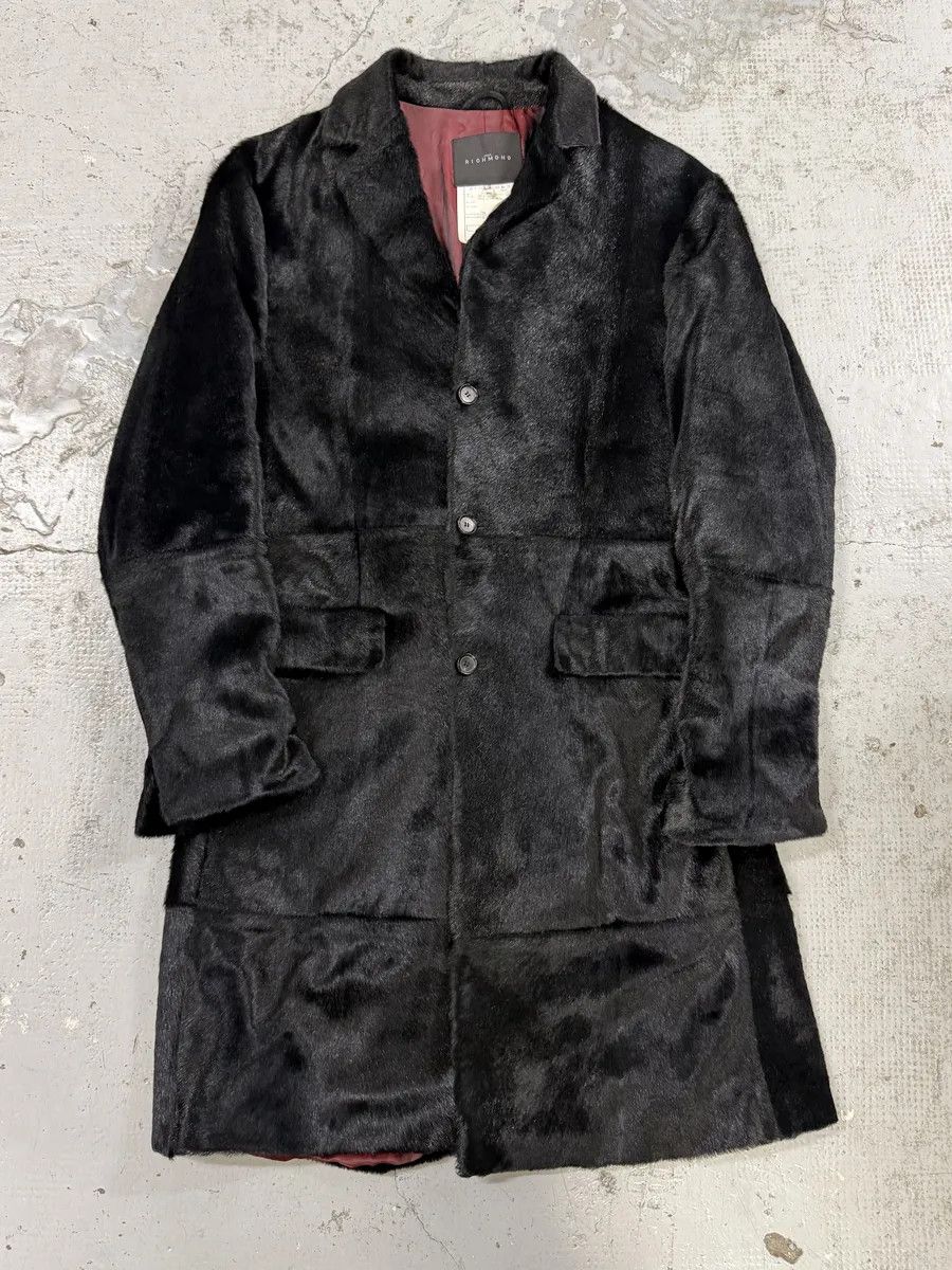 John Richmond AW2002 John Richmond Black Pony Hair Leather Long Jacket Size US M / EU 48-50 / 2 - 1 Thumbnail