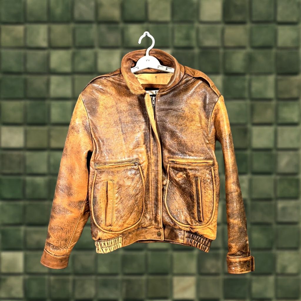 Vintage VINTAGE Zenia Jacket Men’s 8 Brown Leather Full-Zip Western Lined City Outdoor Retro Size M / US 6-8 / IT 42-44 - 1 Thumbnail