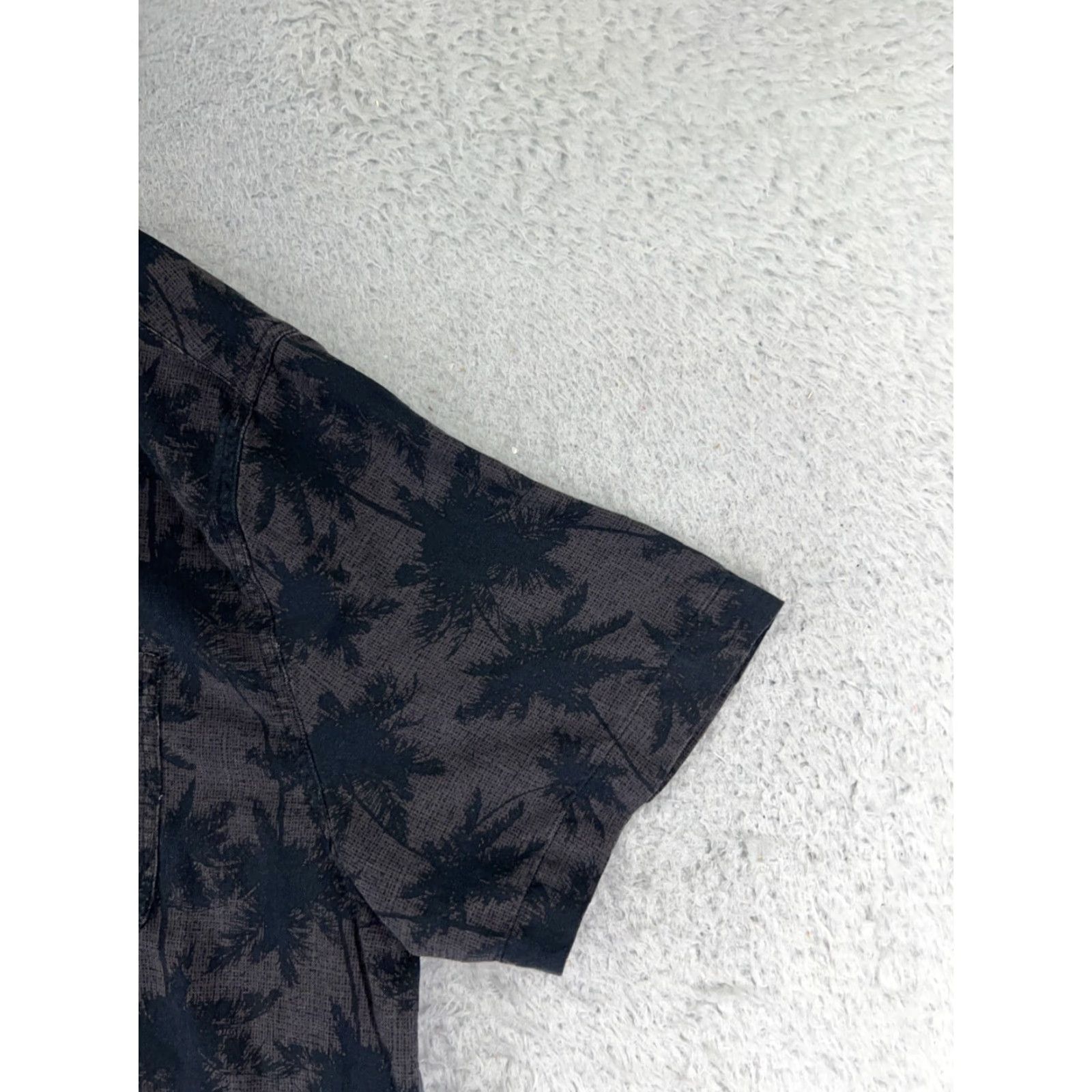 Nat Nast Nat Nast Shirt Adult XL Black Button-Up Silk Blend Floral Palm Print Size US XL / EU 56 / 4 - 2 Thumbnail