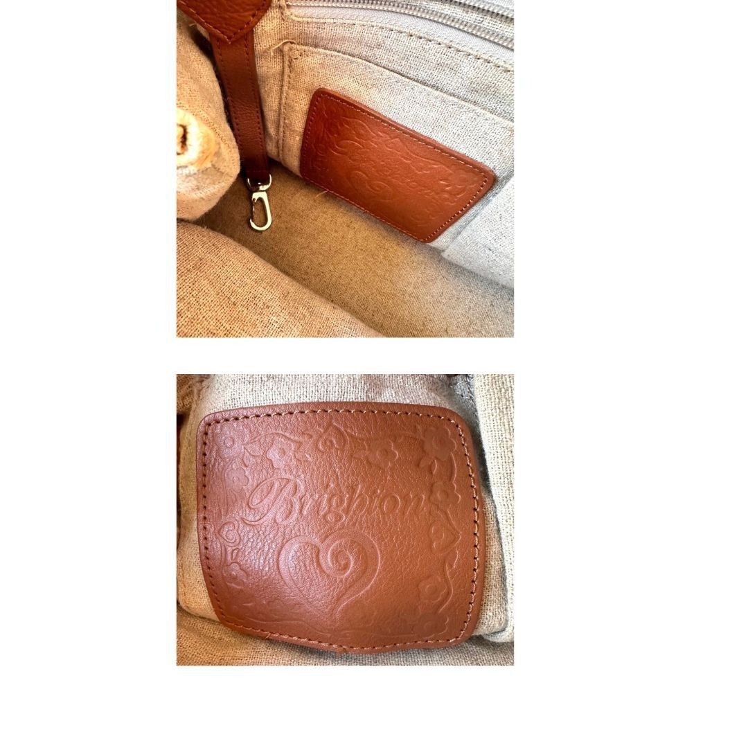 Brighton Brighton Interlok Dune Straw Leather Satchel Handbag Purse Size ONE SIZE - 8 Thumbnail