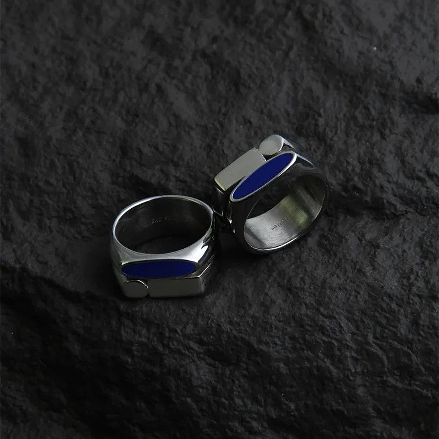 Other Retro punk titanium steel one ring Size ONE SIZE - 3 Thumbnail