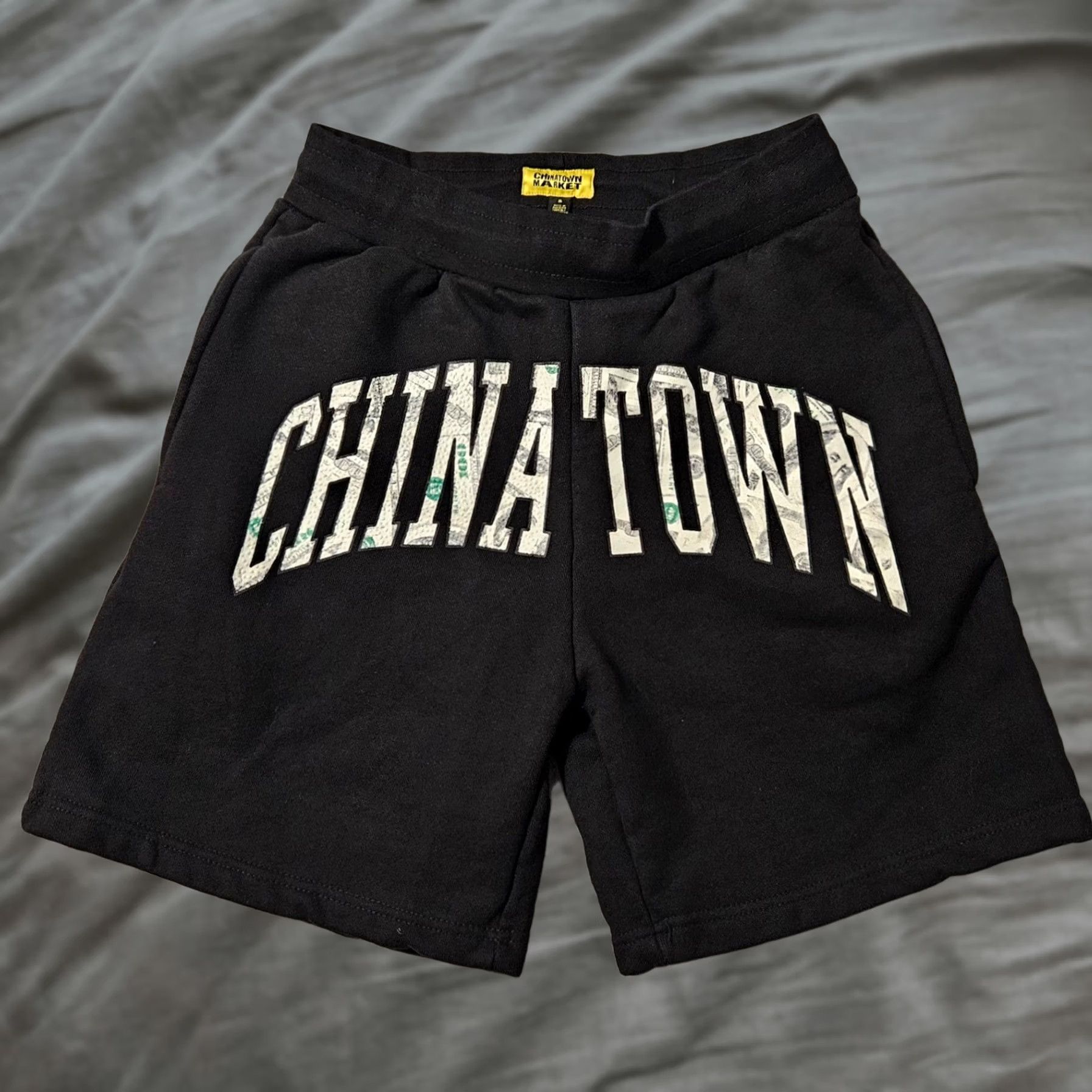 Vintage Chinatown Market Shorts S Black Athletic Mens Small Fleece Streetwear Arc Retro 00 Bills Spell Out Size US 29 - 1 Thumbnail