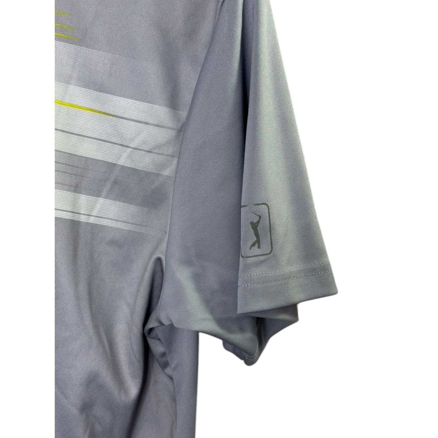 PGA Tour PGA Tour PRO Series Gray Stripe Short Sleeve Polo Shirt Size US M / EU 48-50 / 2 - 3 Thumbnail
