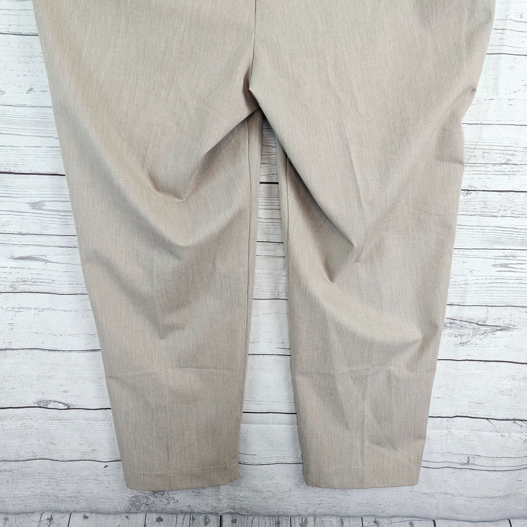 J. Jill VINTAGE? No — J. Jill Womens Essential Stretch Twill Pants Sz 20 Flax Heather High Rise Pants Plus 20 Beige 28in Inseam Womens Size 42" / US 20 - 5 Thumbnail