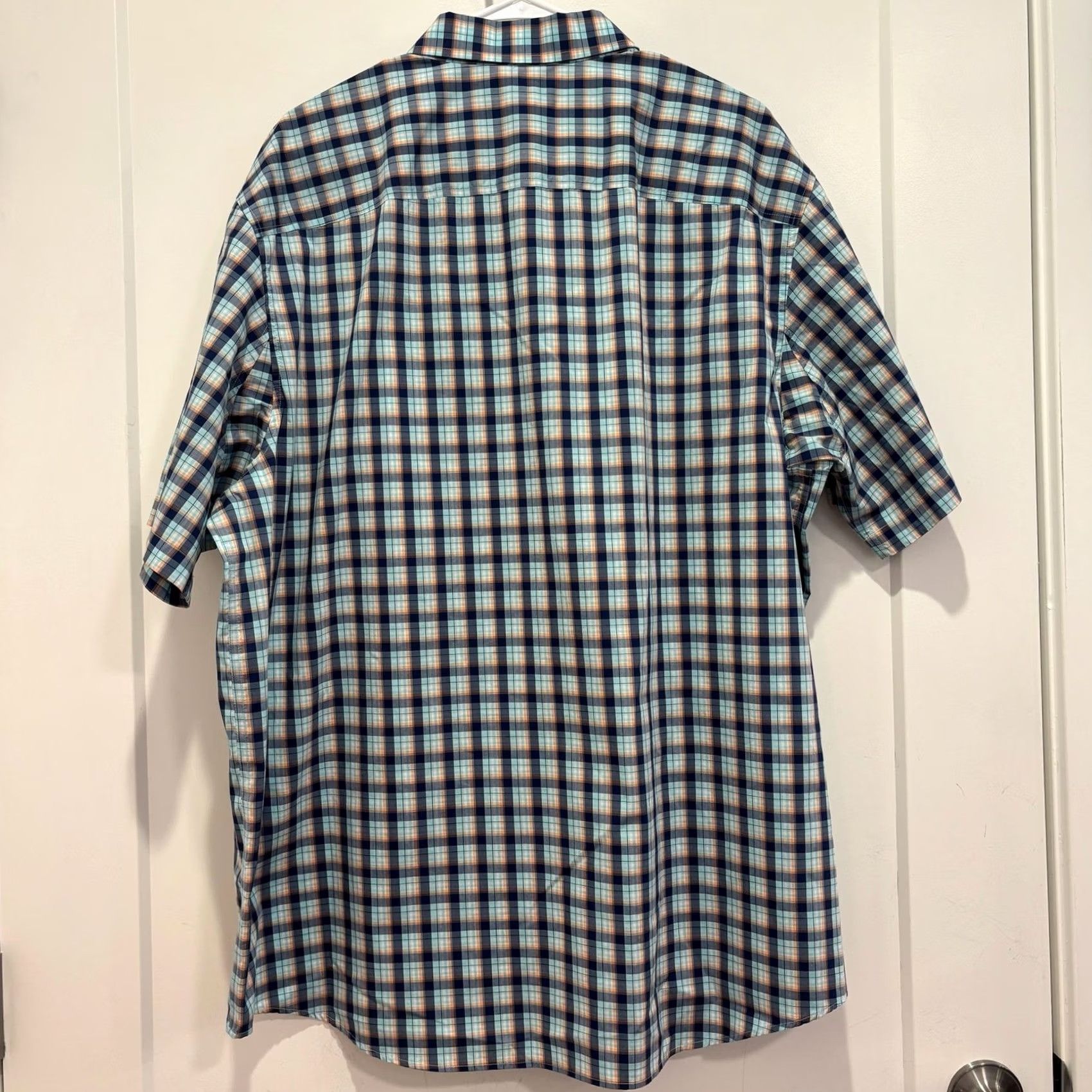 Duluth Trading Company Duluth Trading Co Mens XL Relaxed Fit Coolmax Plaid Short Sleeve Button Down Shirt Size US 36 / EU 52 - 3 Thumbnail