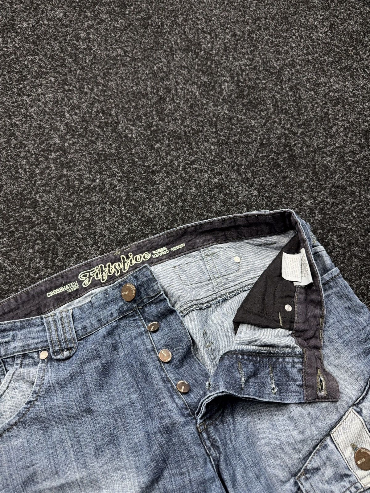 20471120 Japanese 00s Y2K Retro Sk8 Jnco Ecko Baggy Cargo Denim Jeans Size US 36 / EU 52 - 10 Thumbnail