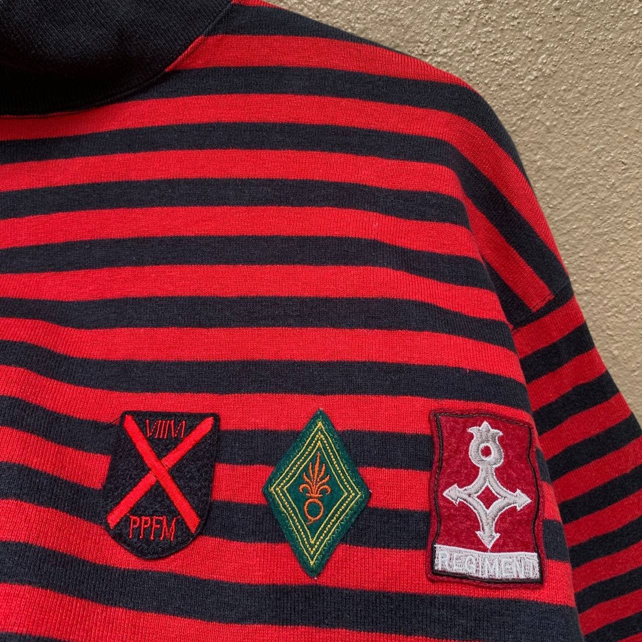 PPFM Vintage Y2K PPFM Red & Black Stripe Punk Sweatshirt Size US M / EU 48-50 / 2 - 3 Thumbnail