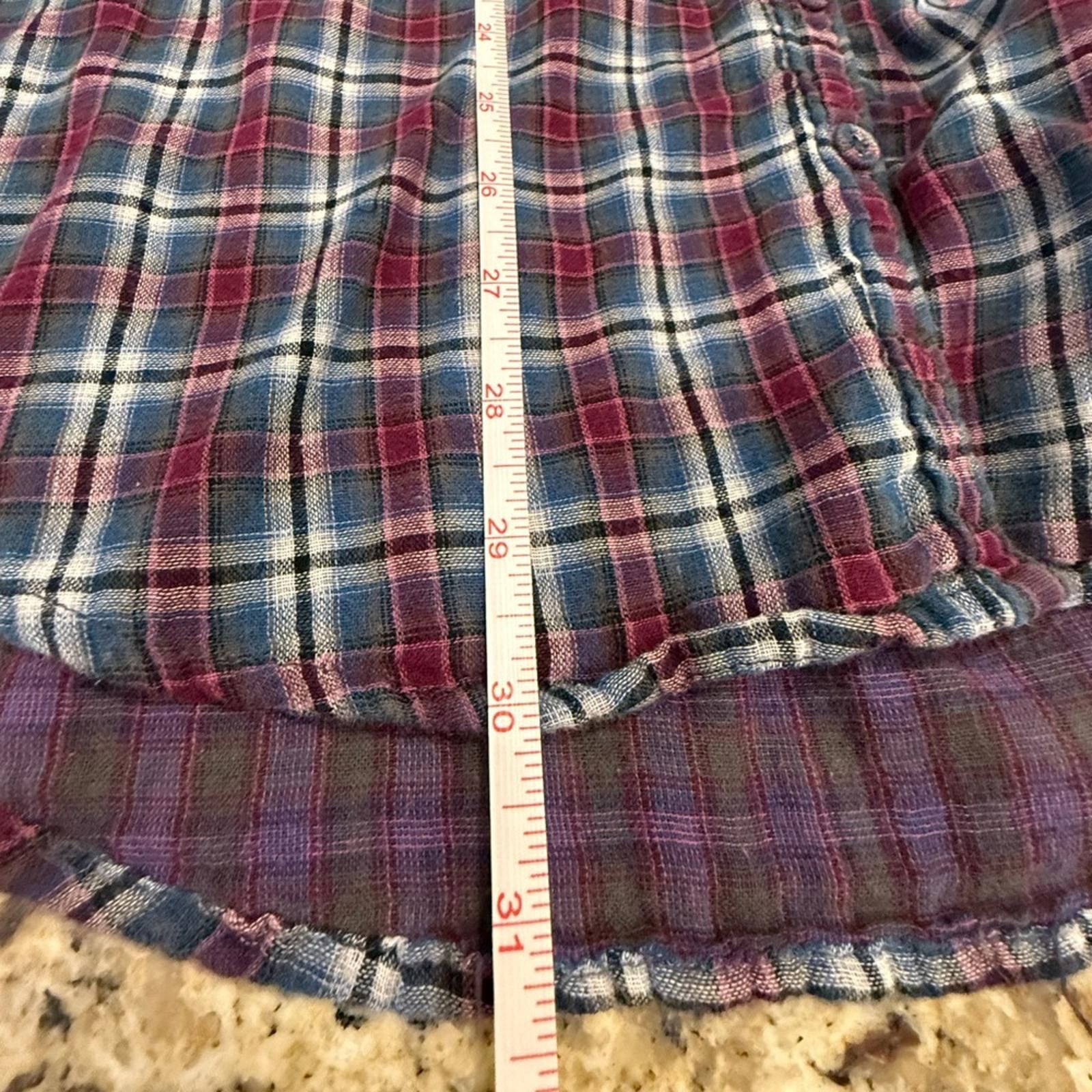 Converse Converse One Star fleece plaid ruffled tunic top SZ M Size M / US 6-8 / IT 42-44 - 12 Thumbnail