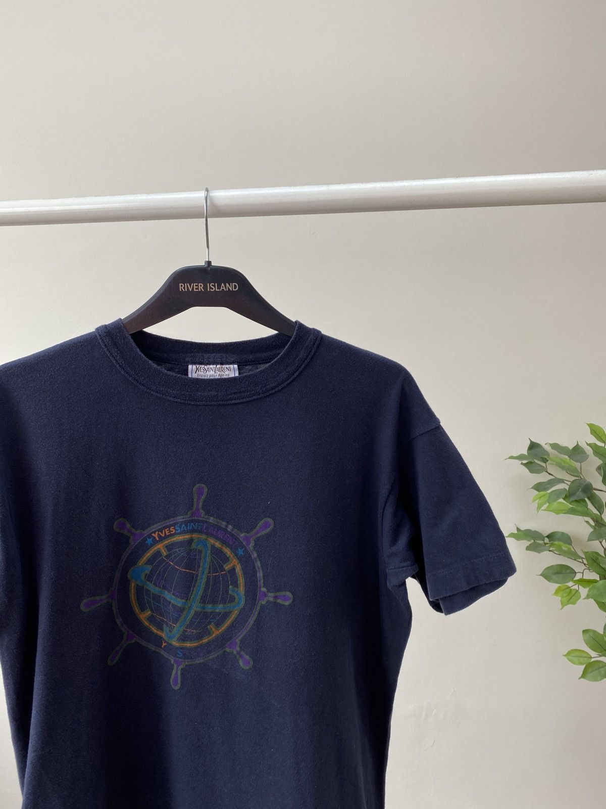 Designer × Vintage × Yves Saint Laurent Vintage Yves Saint Laurent Logo Print 90s T-Shirt Size US M / EU 48-50 / 2 - 6 Thumbnail