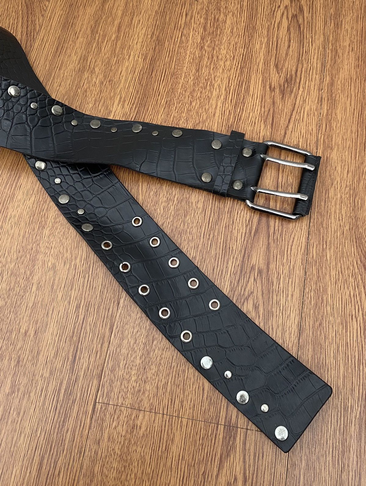 If Six Was Nine × Japanese Brand × Le Grande Bleu (L.G.B.) Egoist croco punk belt Size ONE SIZE - 3 Thumbnail