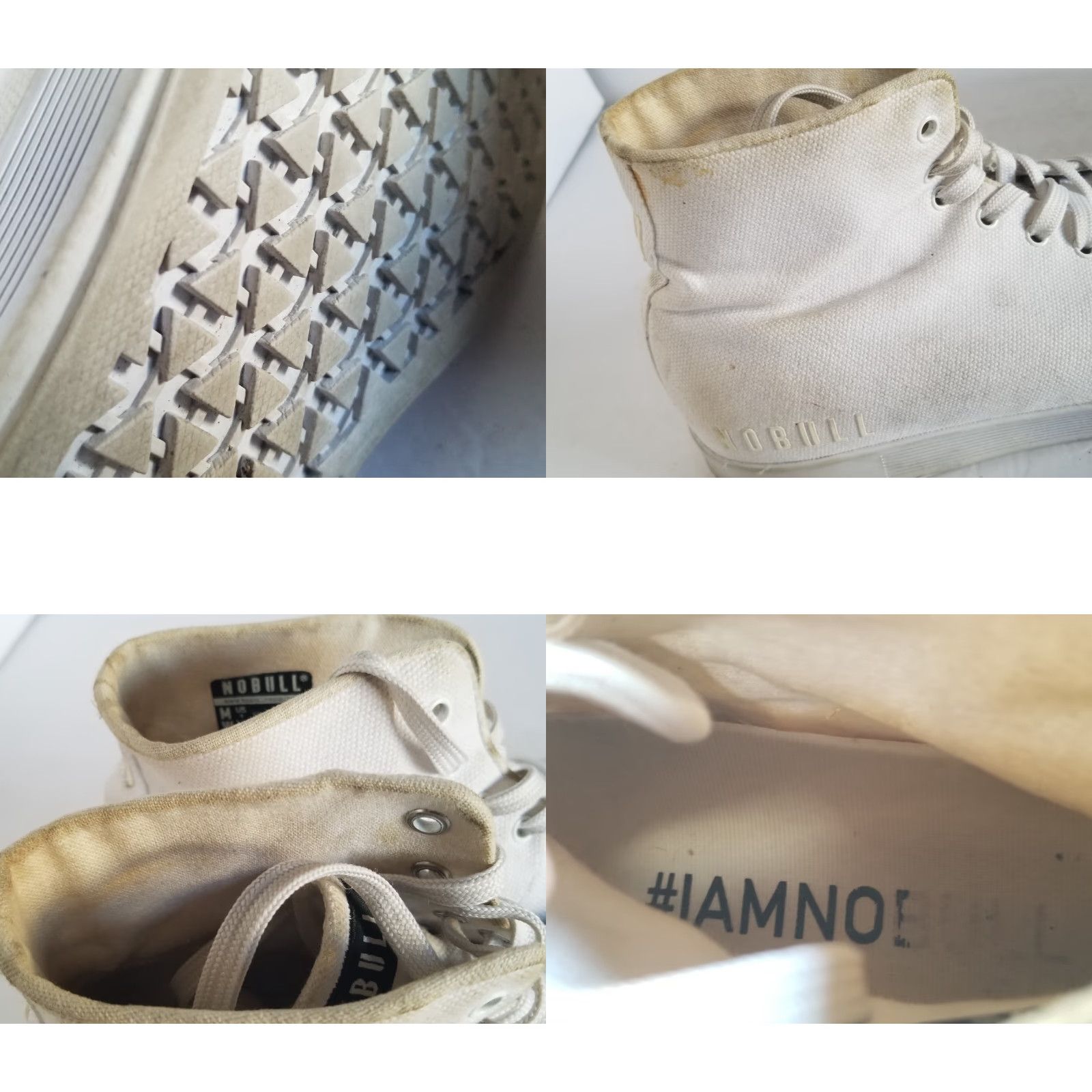 Vintage NOBULL High Top Sneakers White Lace Up Men’s Size 9 See All Pics Size M / US 6-8 / IT 42-44 - 9 Thumbnail