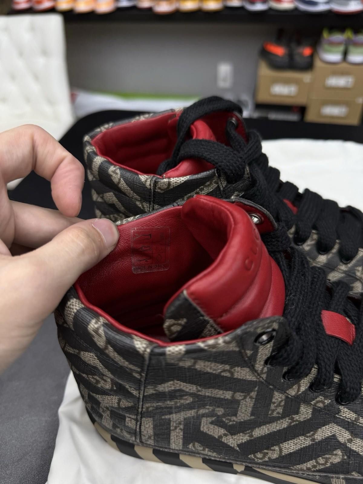 Gucci Authentic Gucci GG Monogram Logo Leather Sneakers 7.5G/8US Size US 8 / EU 41 - 8 Thumbnail