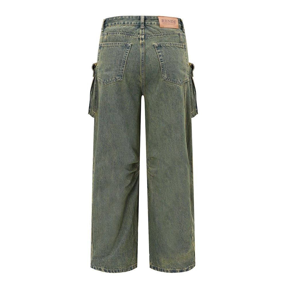 Japanese Brand × Jean High street trend washed distressed cargo ripped jeans Size US 32 / EU 48 - 2 Thumbnail