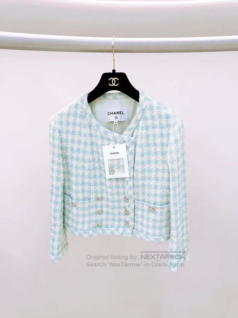 Chanel Chanel 23s green double-breasted jacket Size XS / US 0-2 / IT 36-38 - 1 Thumbnail