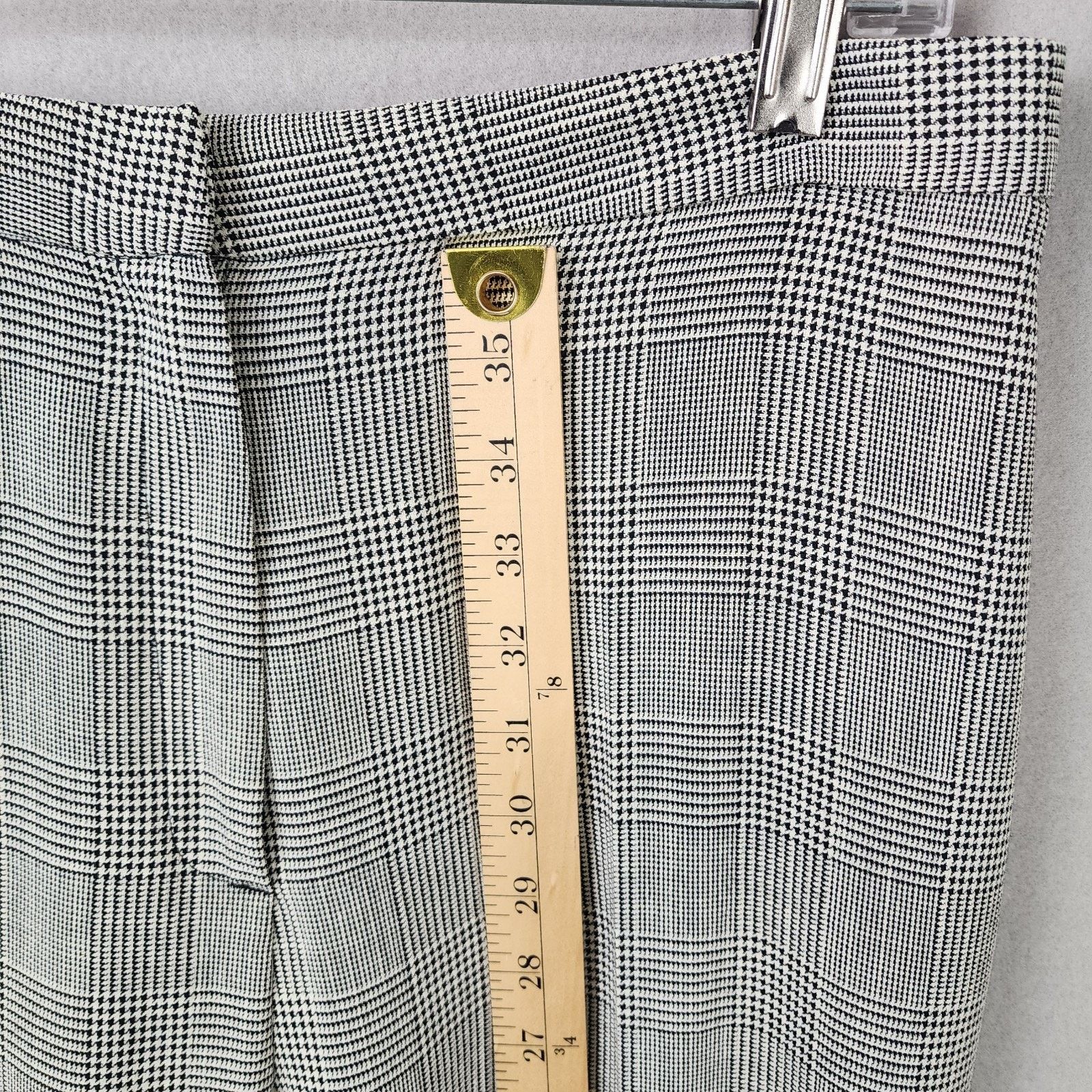 Other Yumi Mazao Trousers Women 12 Straight Leg Herringbone Gray Size 34" / US 12 / IT 48 - 8 Thumbnail