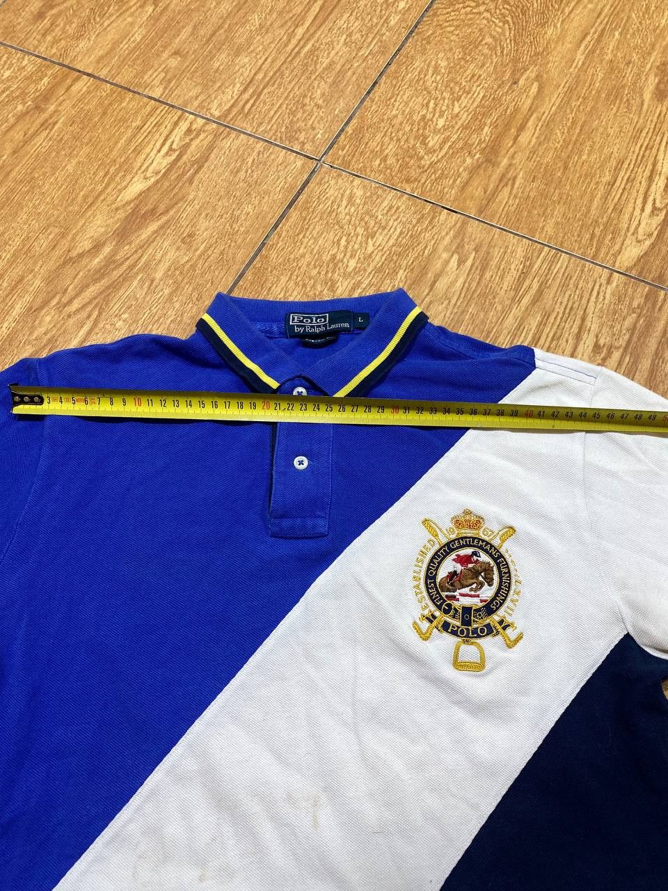 Polo Ralph Lauren Polo Ralph Lauren Polo Shirt Fine Quality Equestrian Patch Size US L / EU 52-54 / 3 - 6 Thumbnail
