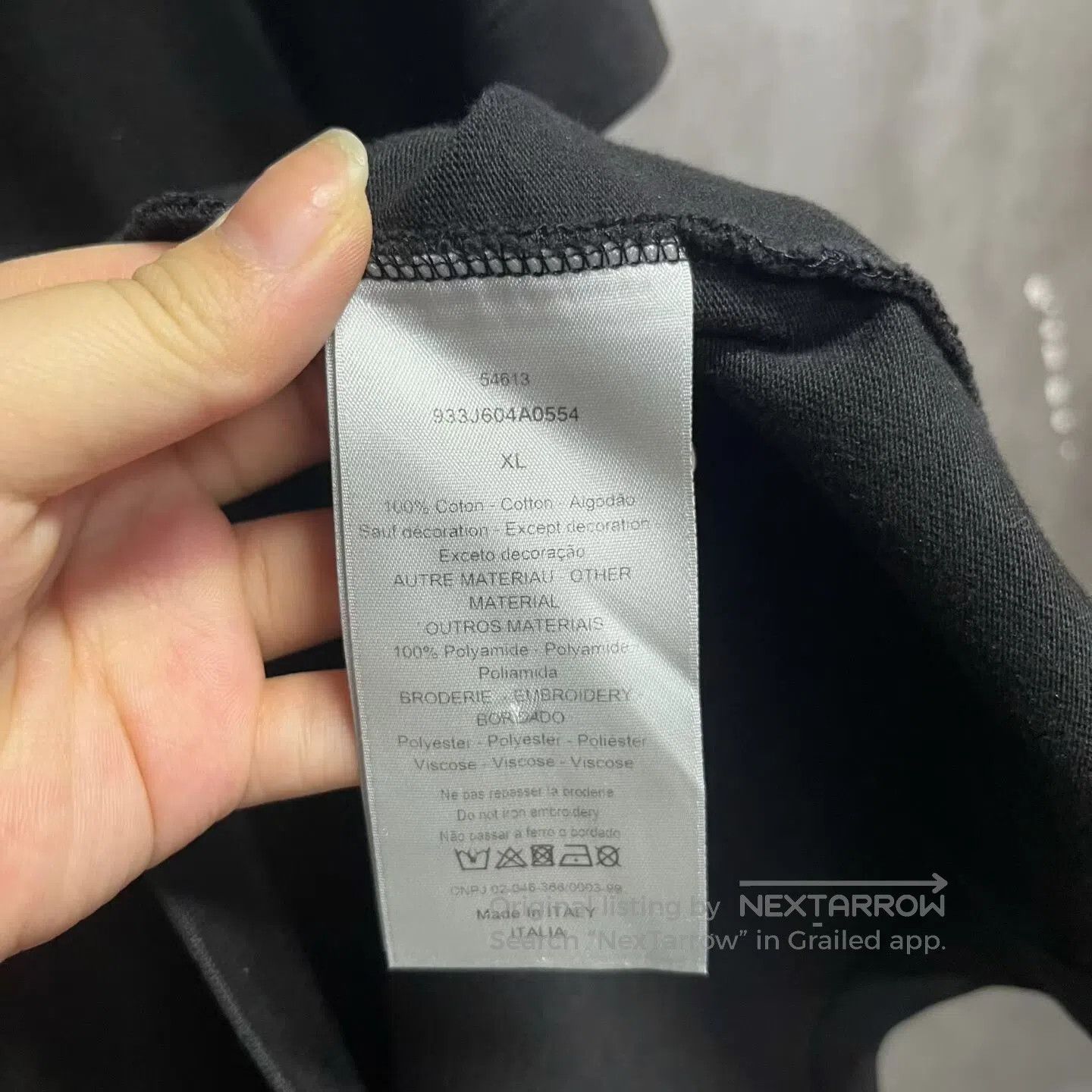 Dior Dior Shiny label-printed short-sleeve T-shirt| Size US XL / EU 56 / 4 - 2 Thumbnail