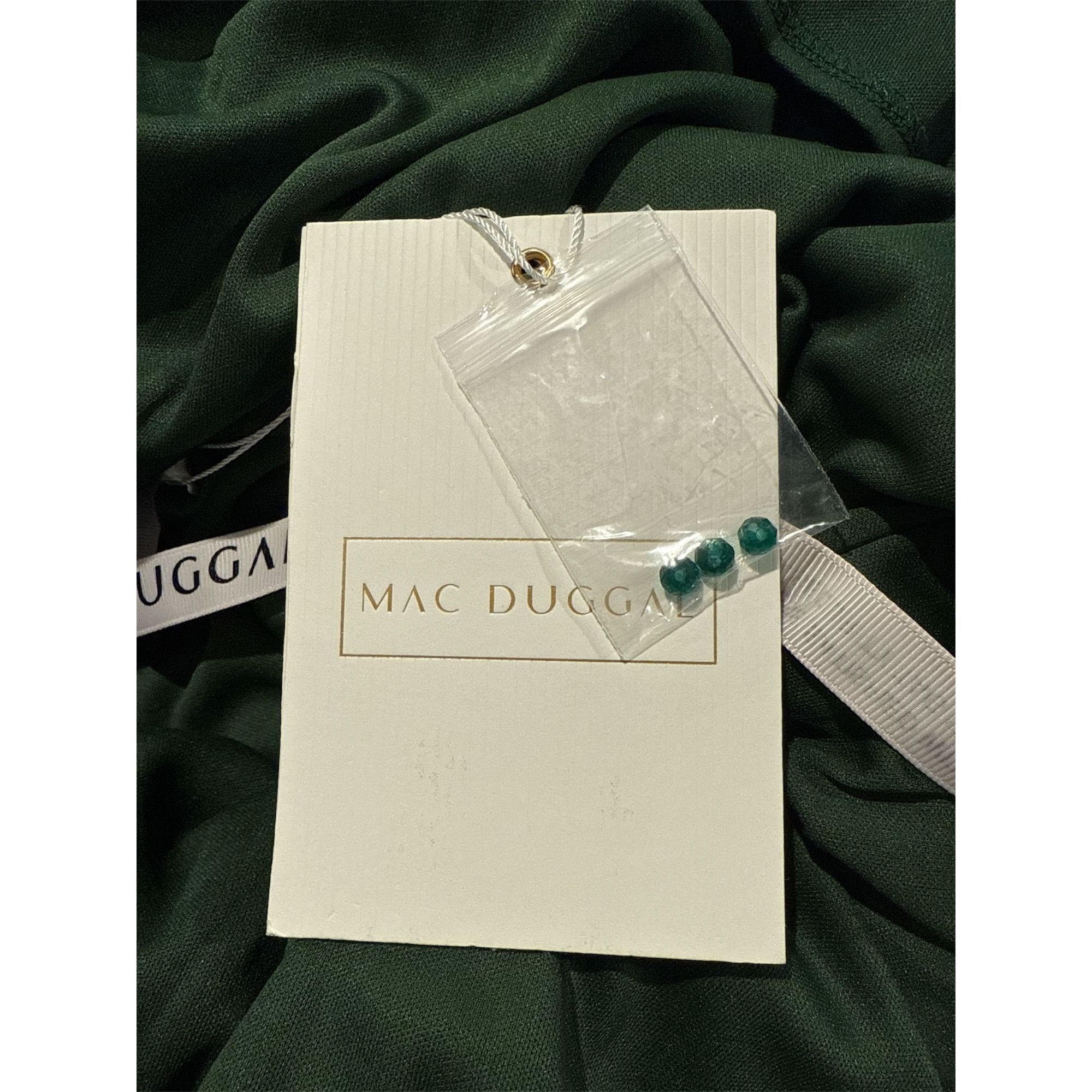 Mac Duggal NWT MAC DUGGAL 20399 Long Sleeve Midi Party Dress Wrap Over Size XL / US 12-14 / IT 48-50 - 12 Thumbnail