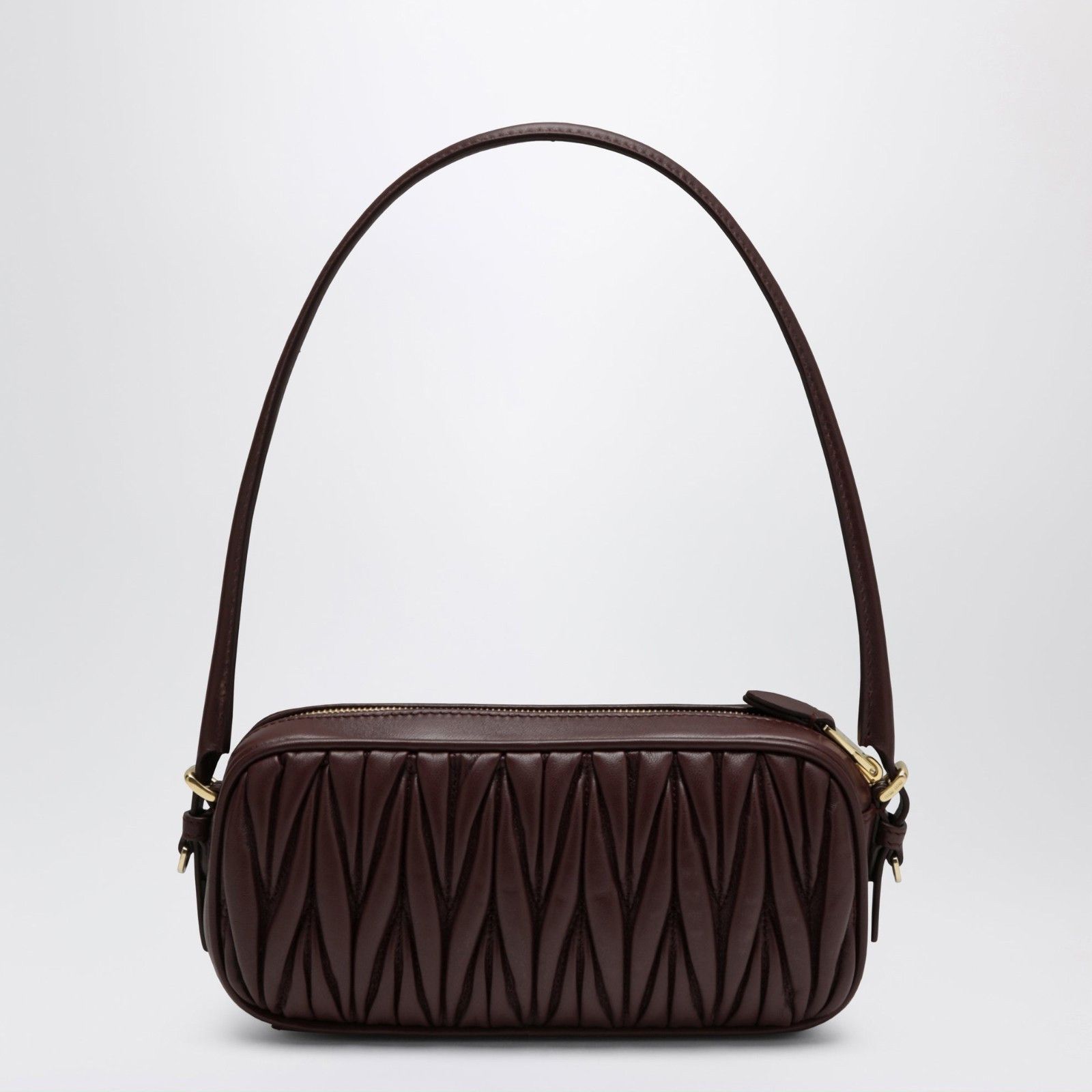 Miu Miu MIU MIU $1950 Burgundy Matelassé Nappa Leather Pouch New & A Size ONE SIZE - 3 Thumbnail