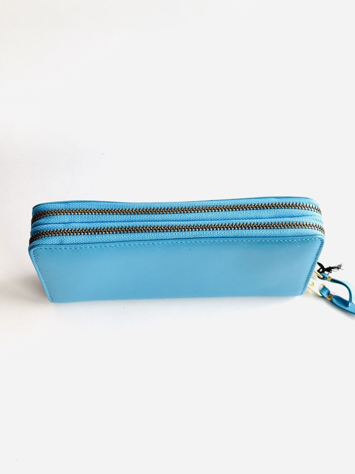 Comme des Garcons × Japanese Brand New lg Comme des Garcons dbl zip continental wallet blue CDG Size ONE SIZE - 12 Thumbnail