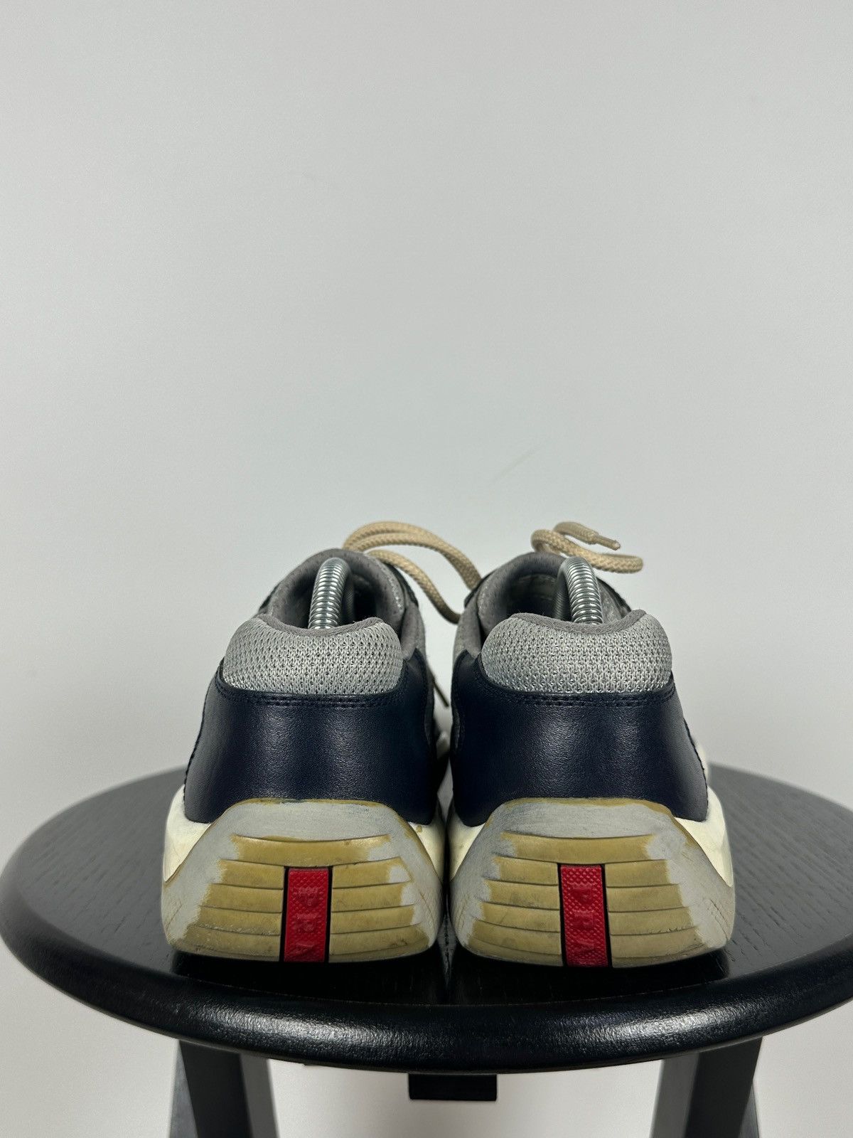 Prada Prada America’s Cup Navy Blue Leather Sneakers Size US 7.5 / EU 40-41 - 8 Thumbnail