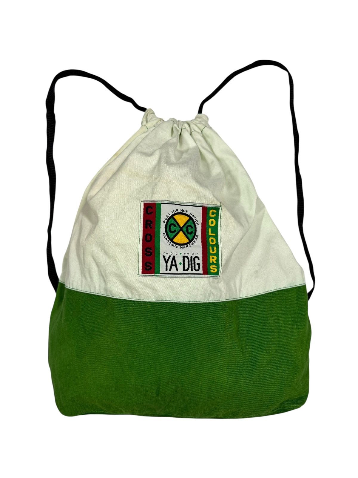 Cross Colours × Vintage Vtg🔥90’s Cross Colours Large Canvas Draw String Logo Size ONE SIZE - 6 Thumbnail