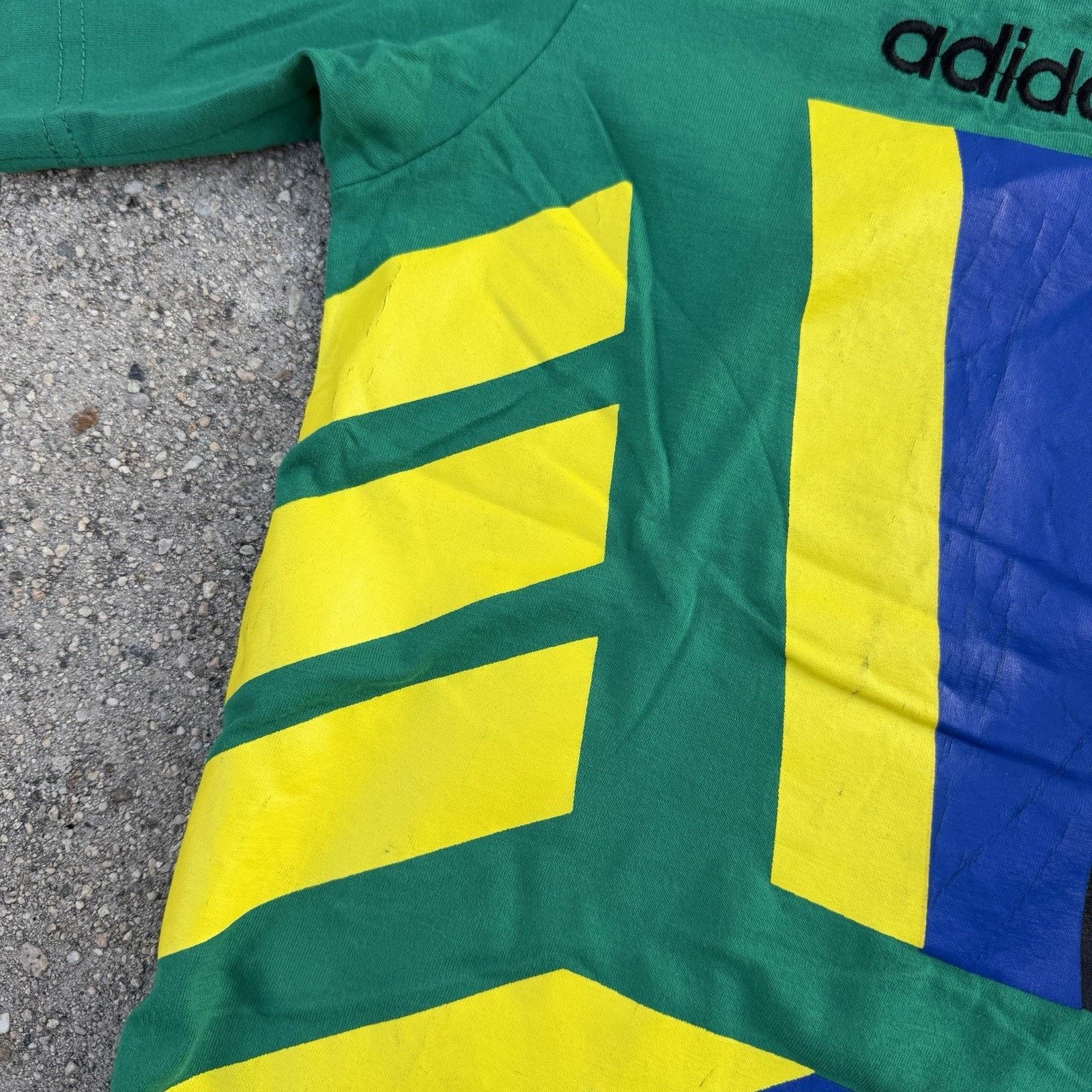 Adidas × Vintage Vintage 90s Adidas Germany Soccer Football Green Tee T-Shirt Size US M / EU 48-50 / 2 - 4 Thumbnail