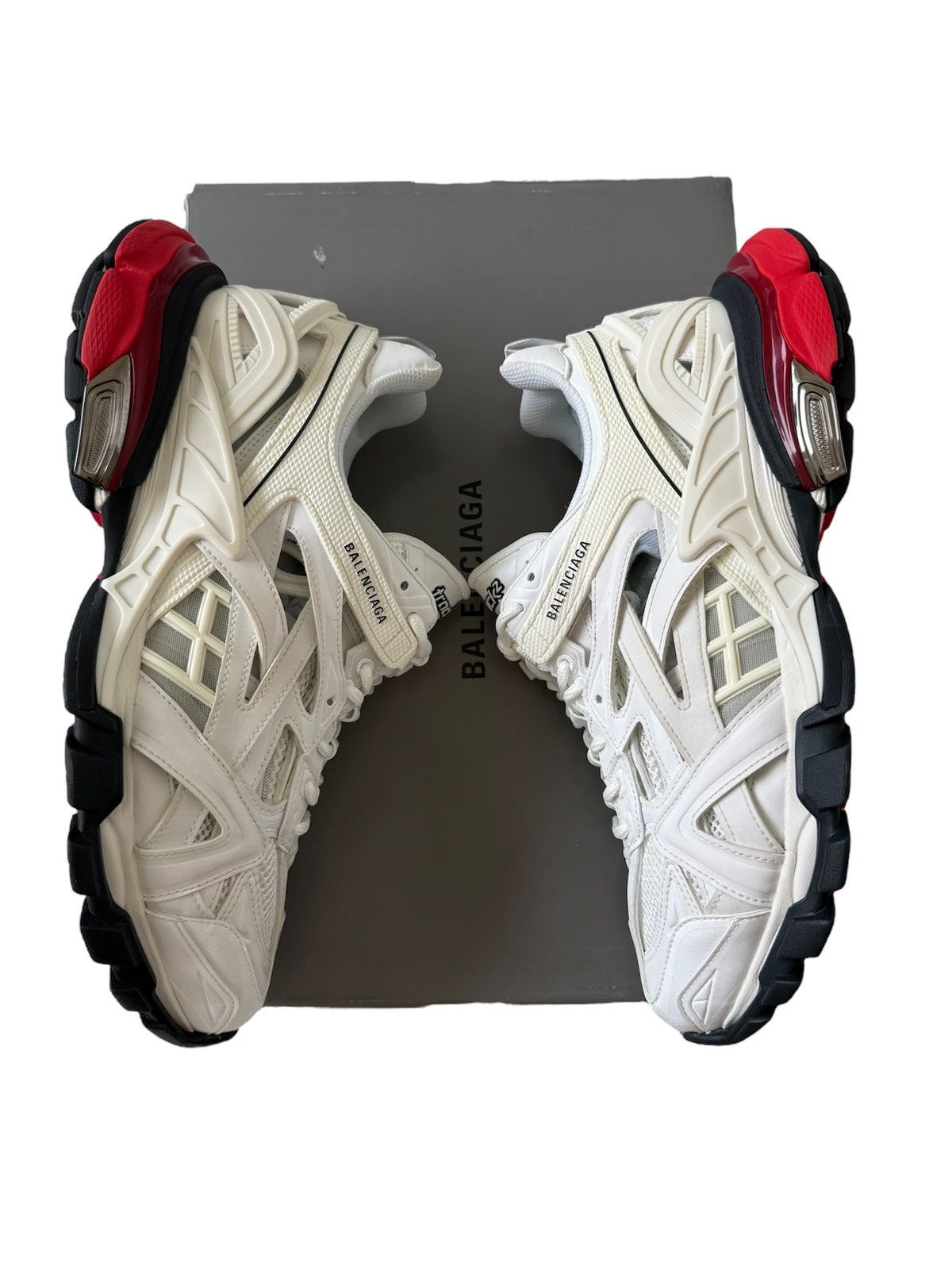 Balenciaga Balenciaga Track 2.0 White/ Red Size US 12 / EU 45 - 5 Thumbnail